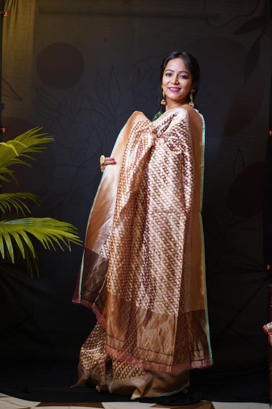 Pure Banarasi Handloom Nilambari Tissue Saree