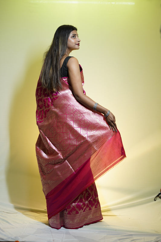Pure Banarasi Handloom Katan Patola Saree