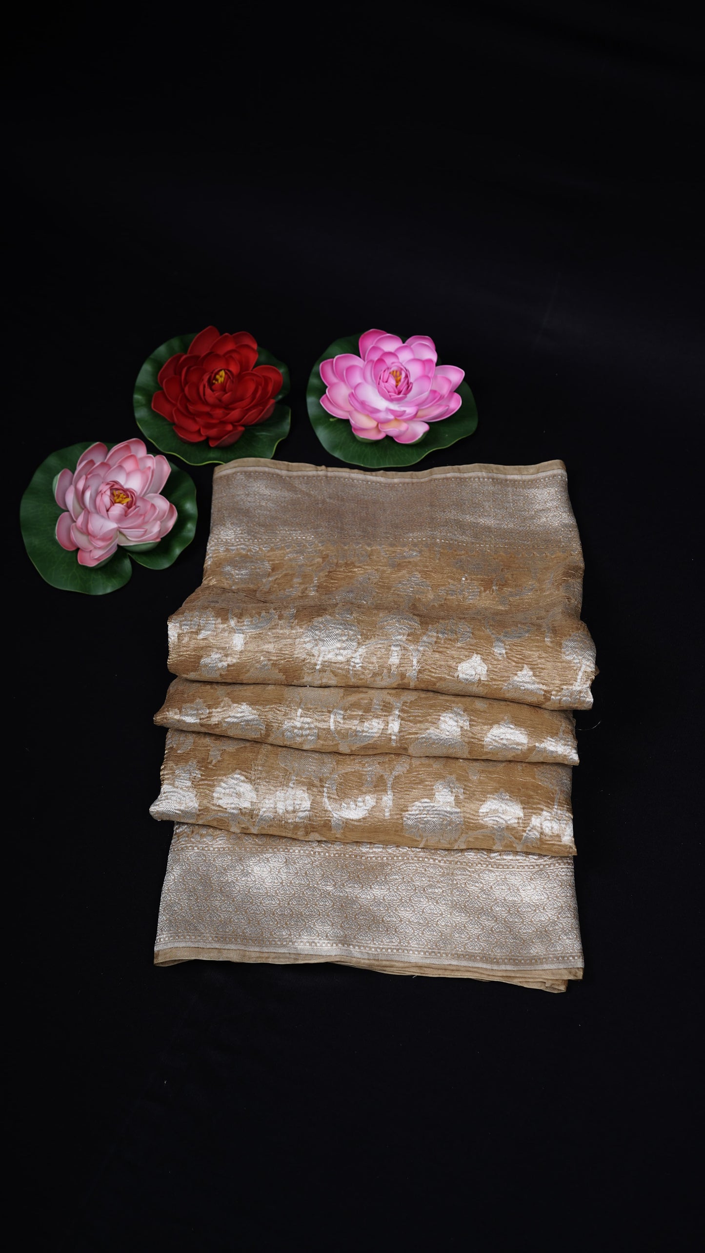 Pure Banarasi Handloom Tissue Georgette Saree