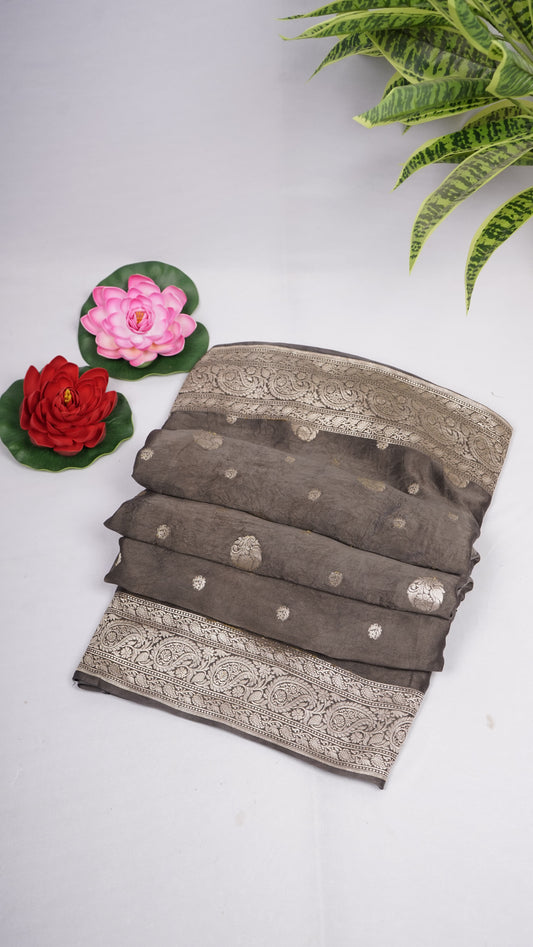 Pure Banarasi Handloom Katan Mashru Silk Saree