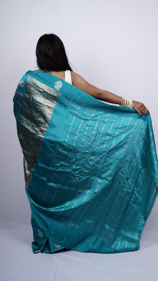 Pure Banarasi Handloom Katan Raw mango Saree