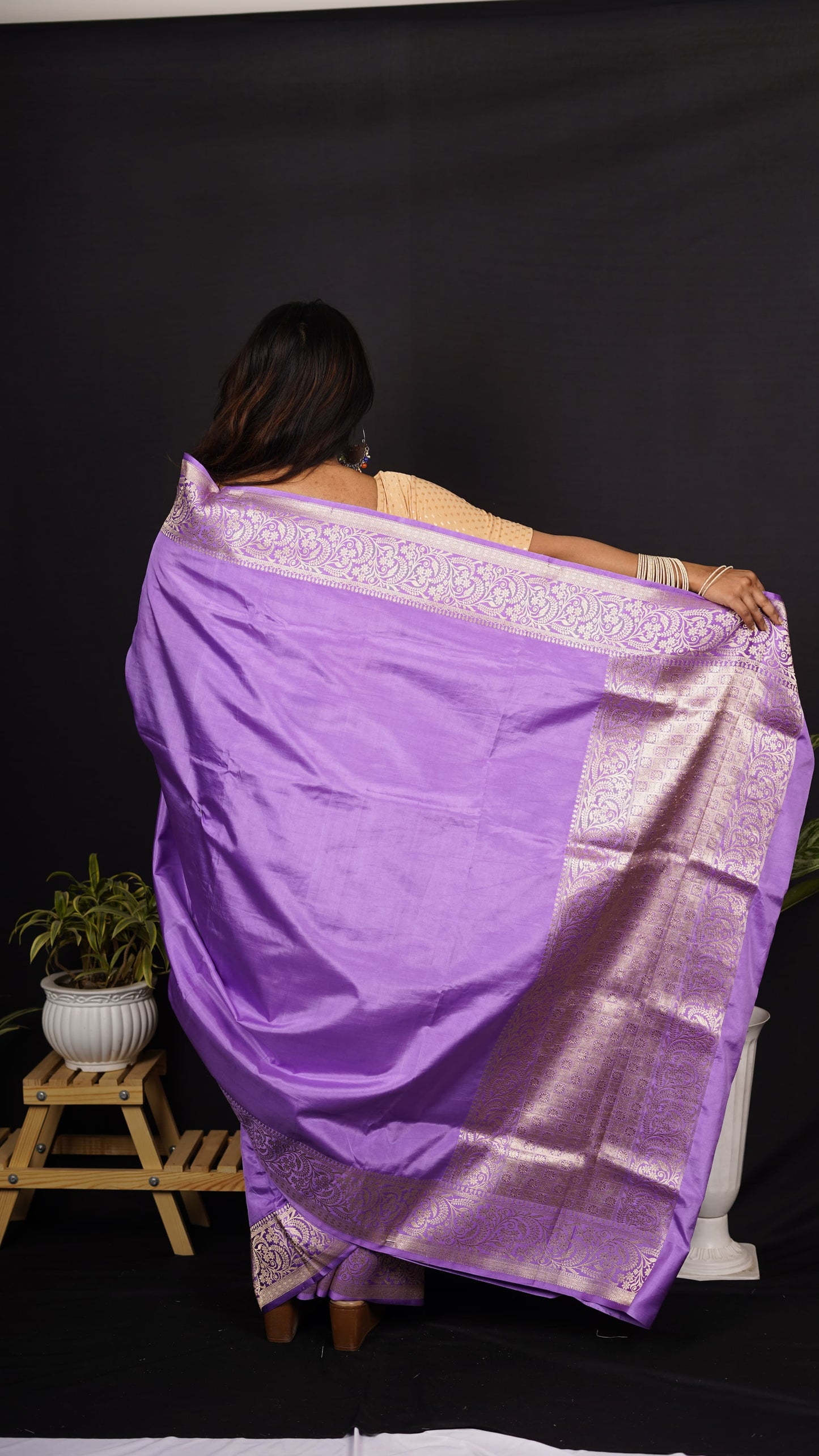 Pure Banarasi Handloom Katan Valkalam Saree