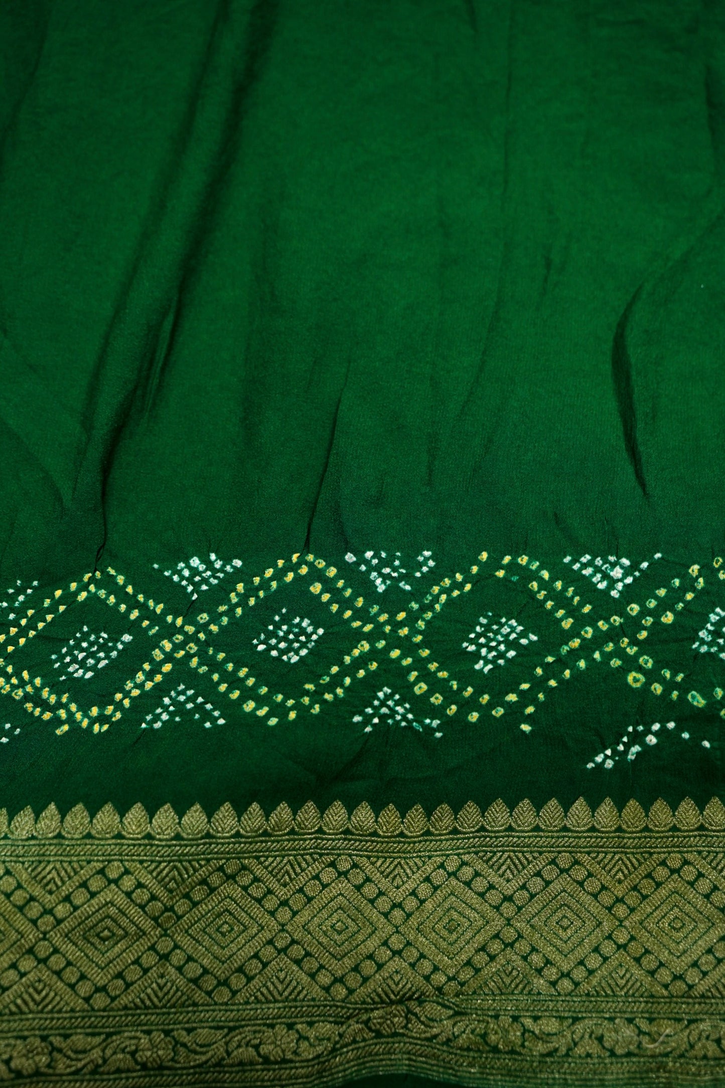 Pure Banarasi Handloom Khaddi Georgette Bandhej Saree