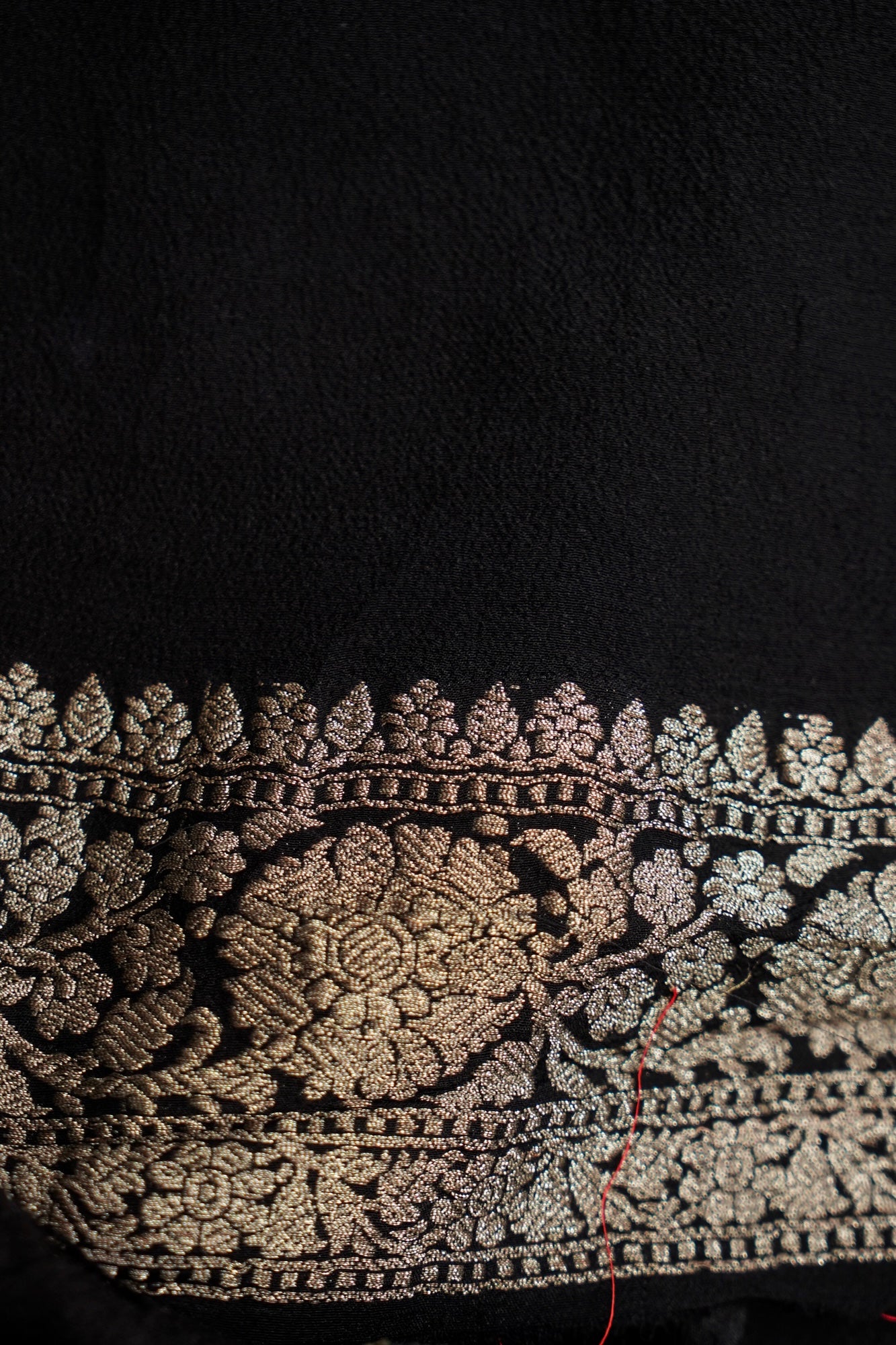 Pure Banarasi Handloom Khaddi Georgette Real Zari Valkalam Saree