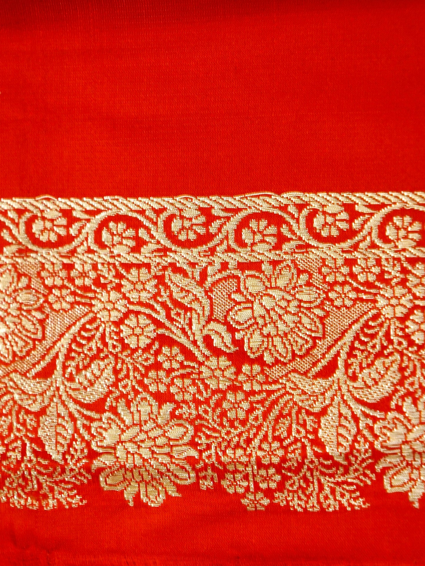 Pure Banarasi Handloom Satin Jangla Saree