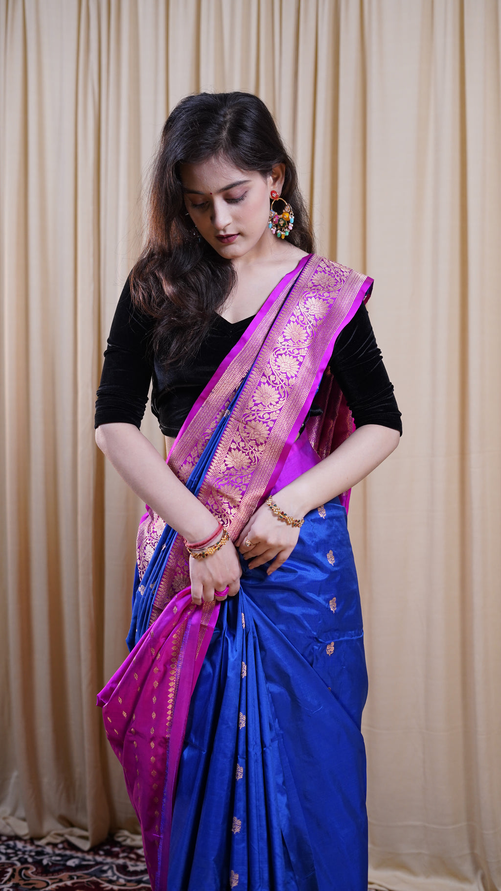 Pure Banarasi Handloom Katan Boota Saree