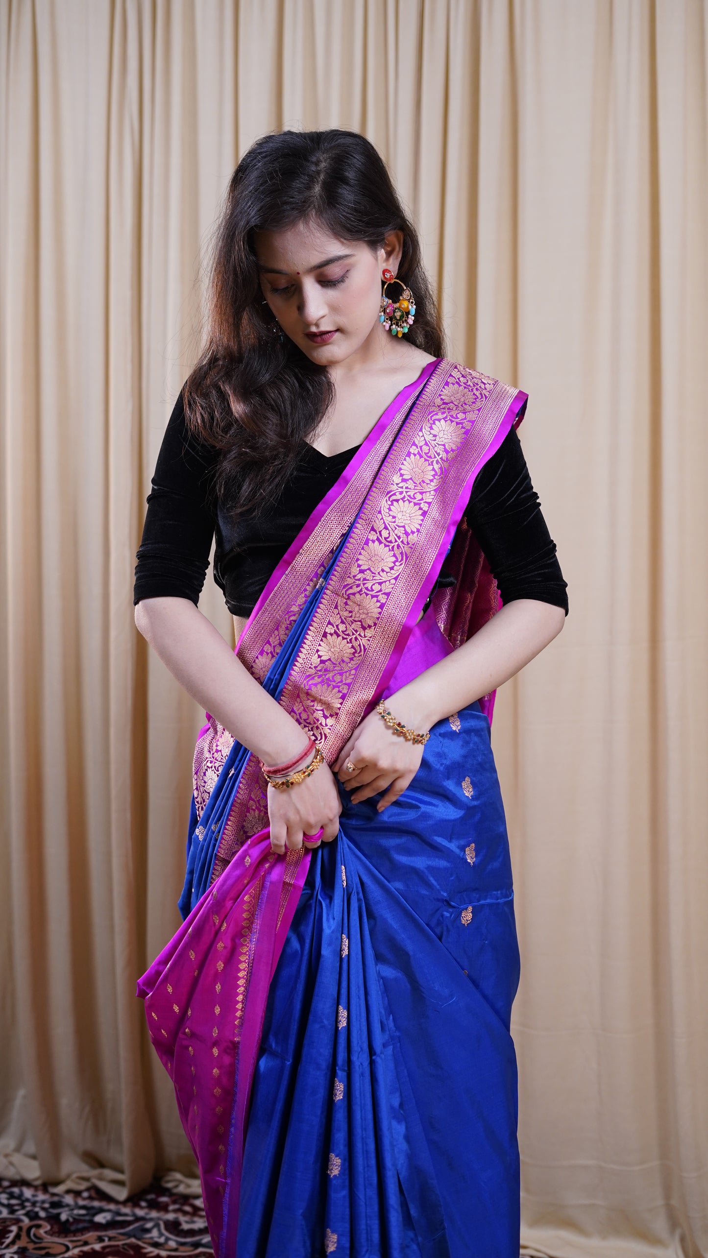 Pure Banarasi Handloom Katan Boota Saree