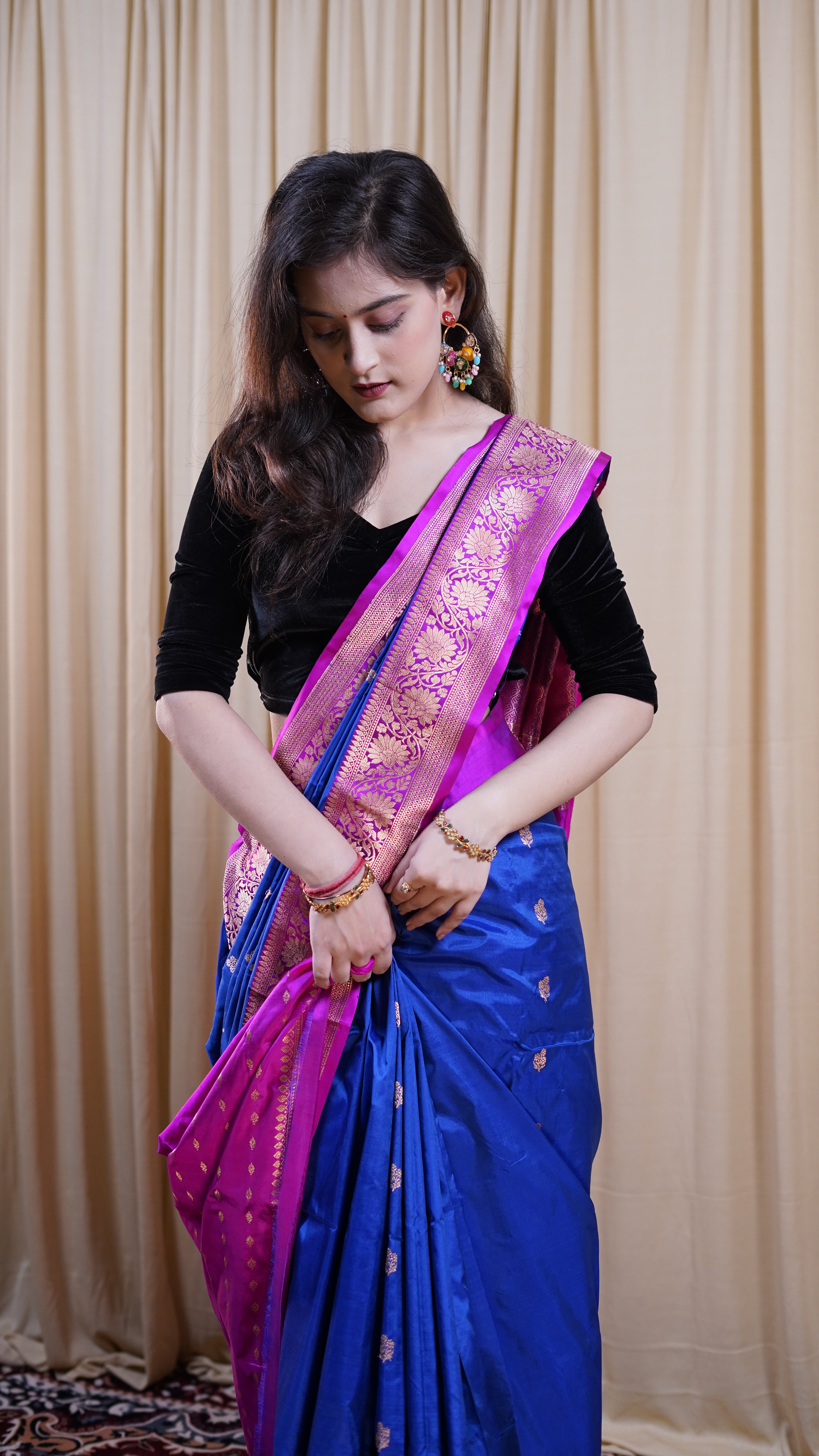 Pure Banarasi Handloom Katan Boota Saree