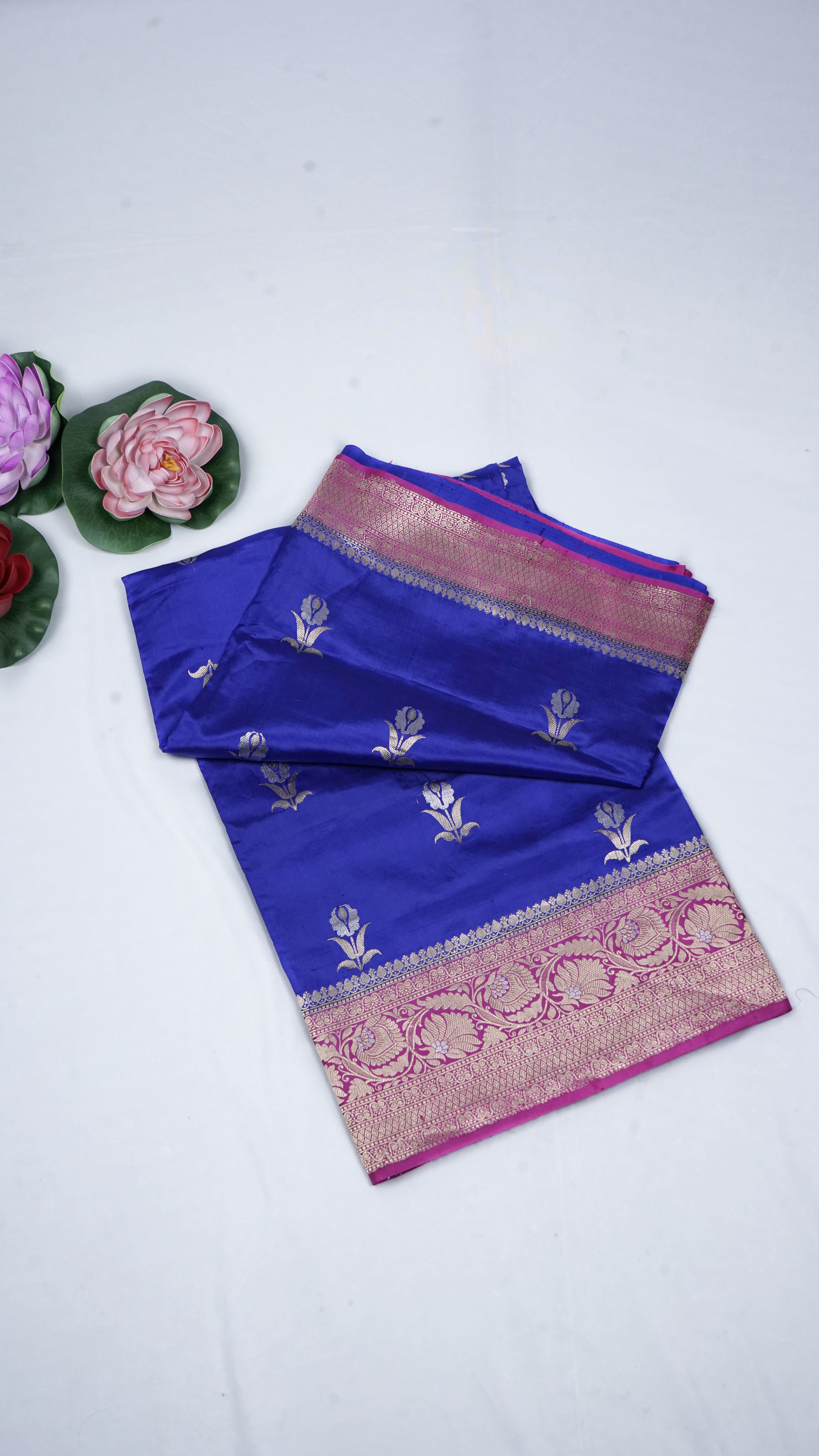 Pure Banarasi Handloom Katan Raw Mango Saree