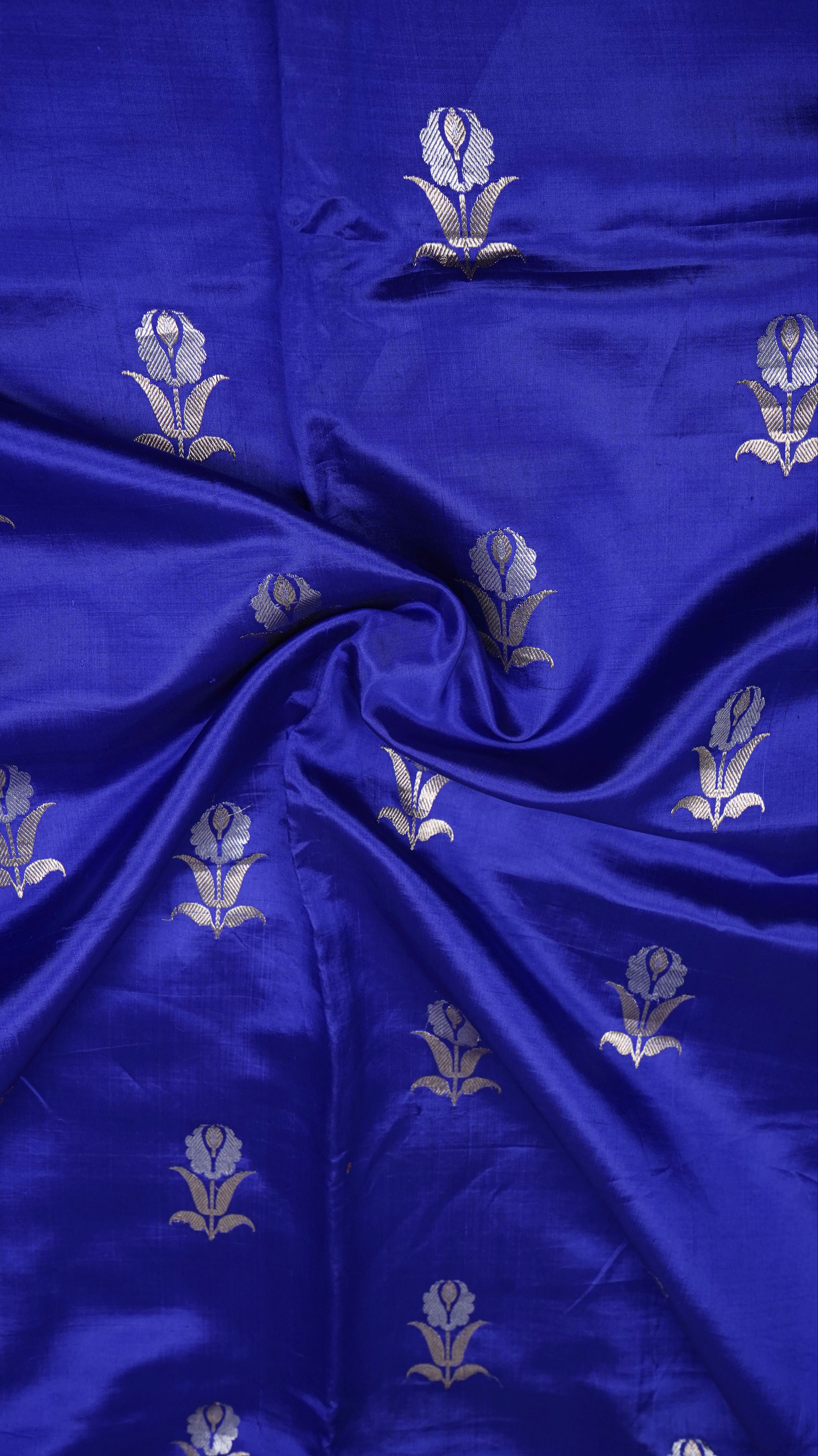 Pure Banarasi Handloom Katan Raw Mango Saree