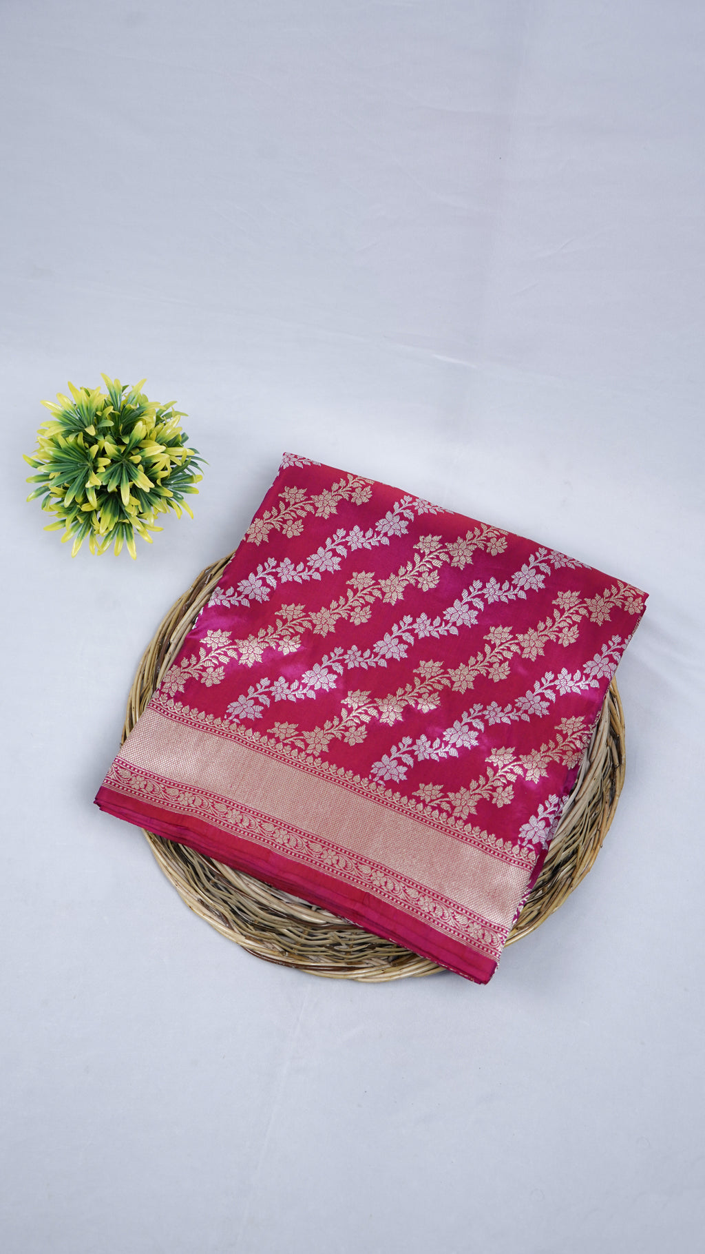 Pure Banarasi Handloom Katan Rupa Sona Kadhwa Jangla Saree