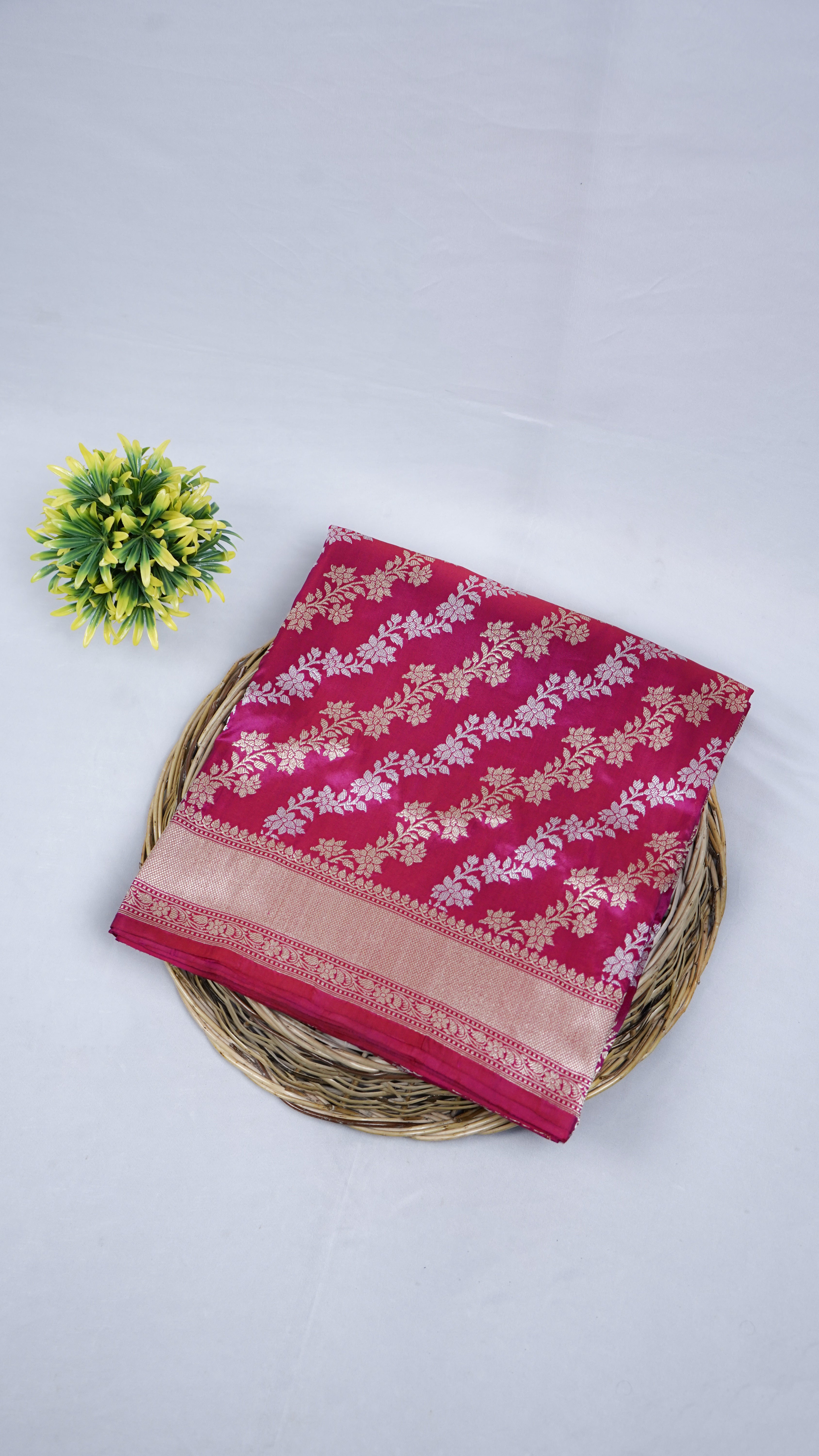 Pure Banarasi Handloom Katan Rupa Sona Kadhwa Jangla Saree