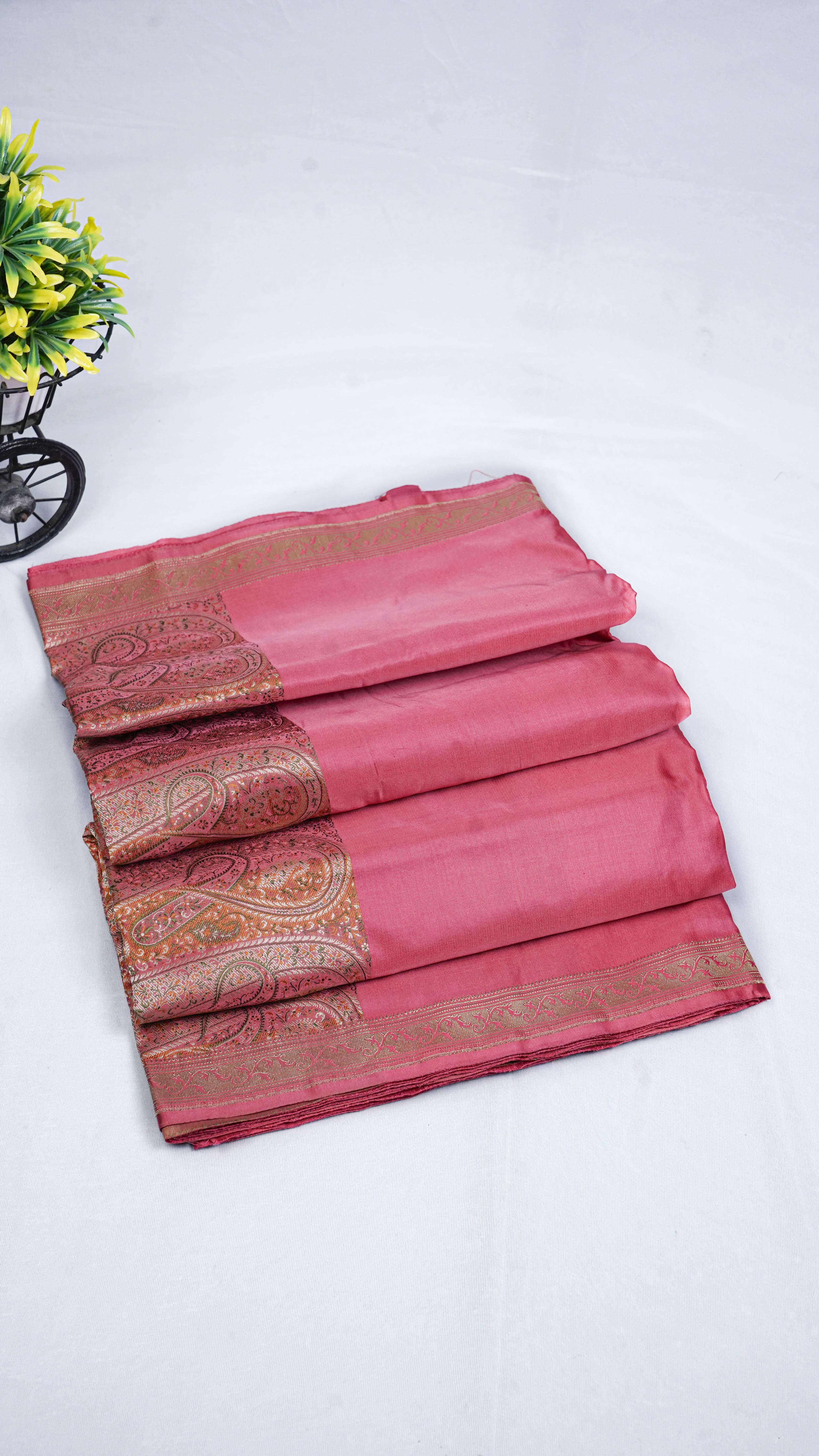 Pure Banarasi Handloom Katan Jamawar Valkalam Saree