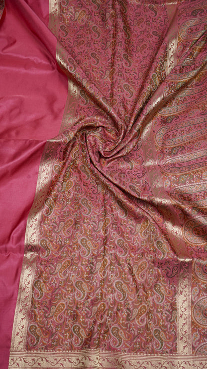 Pure Banarasi Handloom Katan Jamawar Valkalam Saree