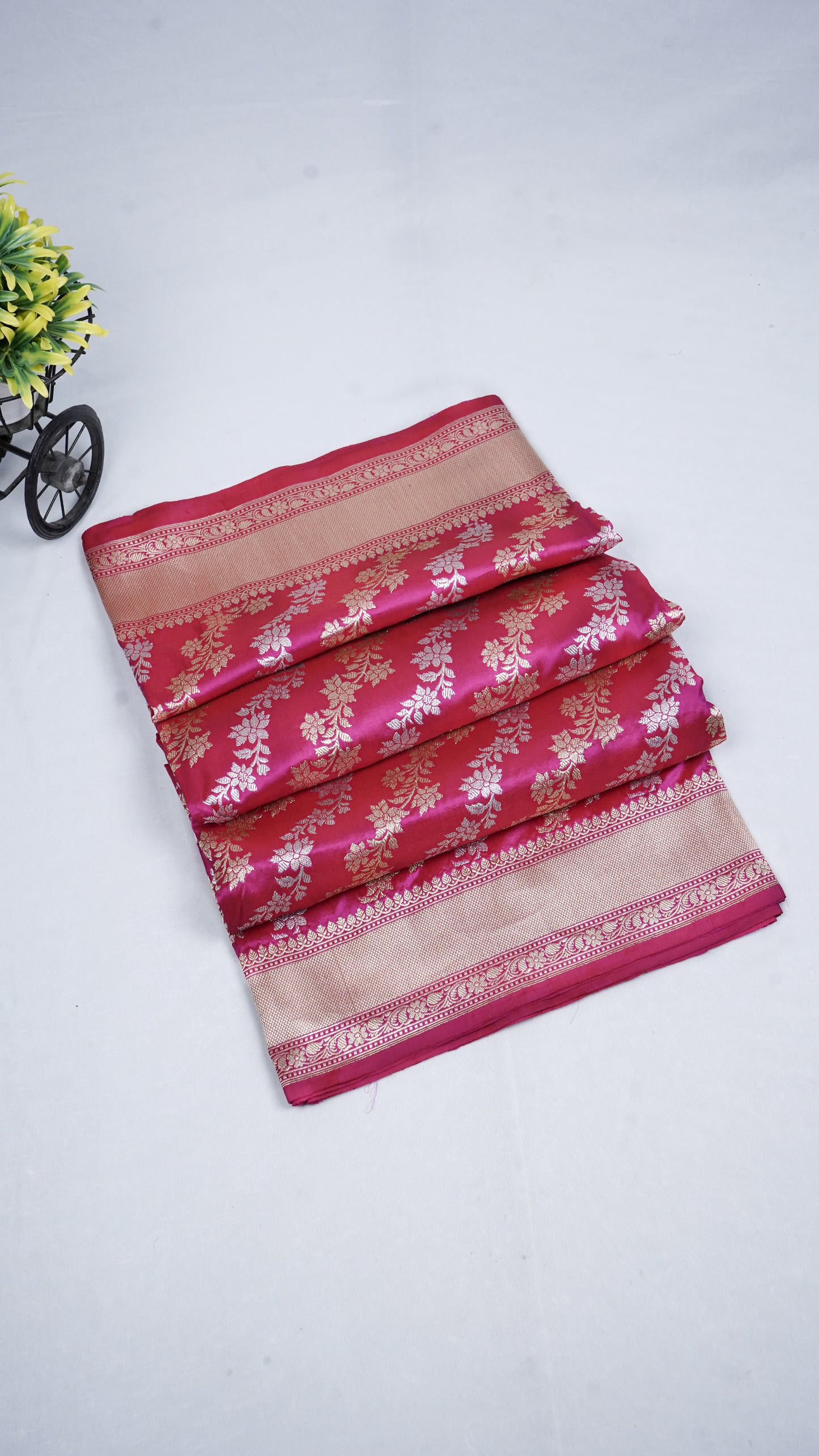 Pure Banarasi Handloom Katan Rupa Sona Kadhwa Jangla Saree