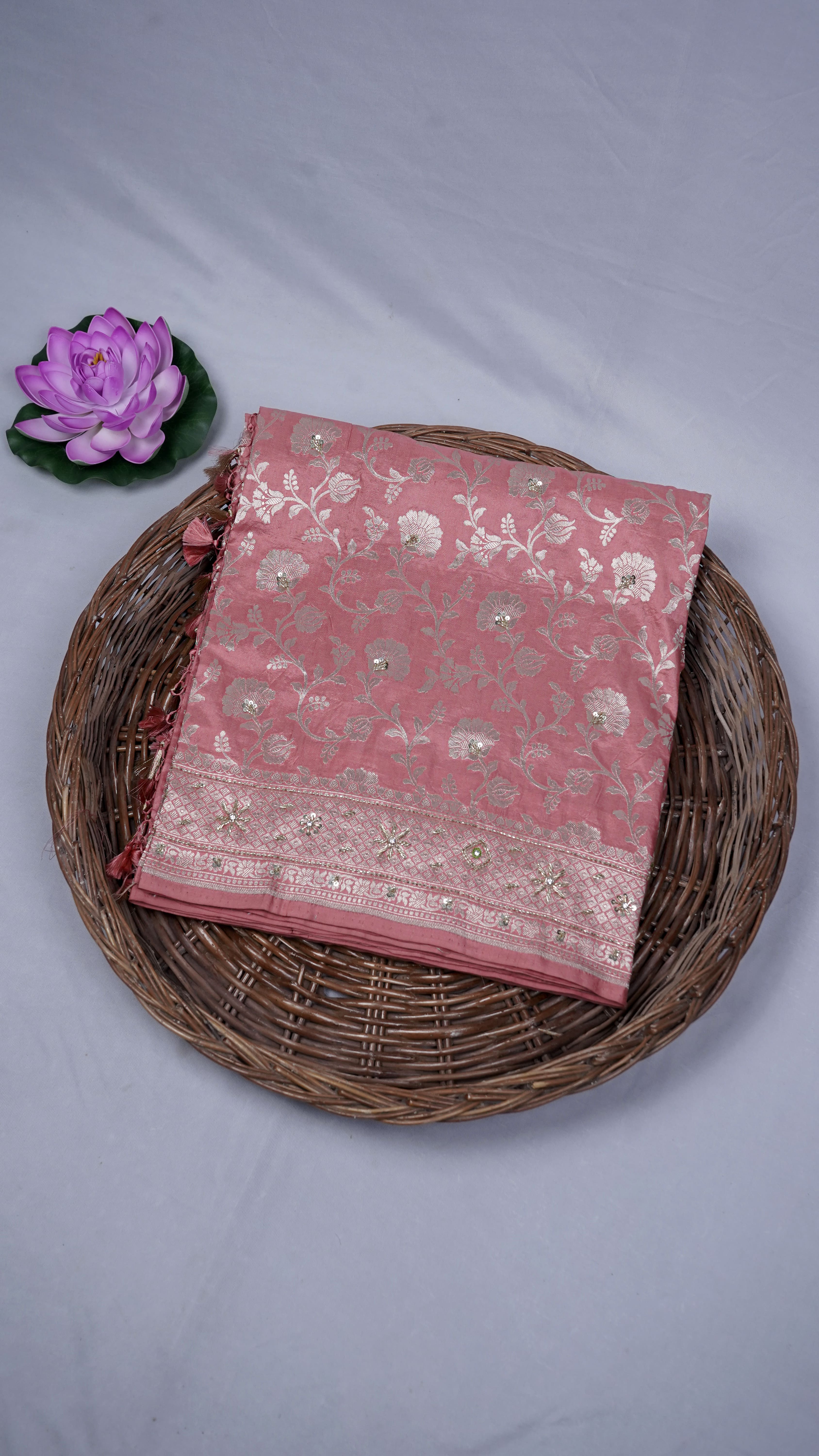 Pure Banarasi Handloom Katan Handwork Saree
