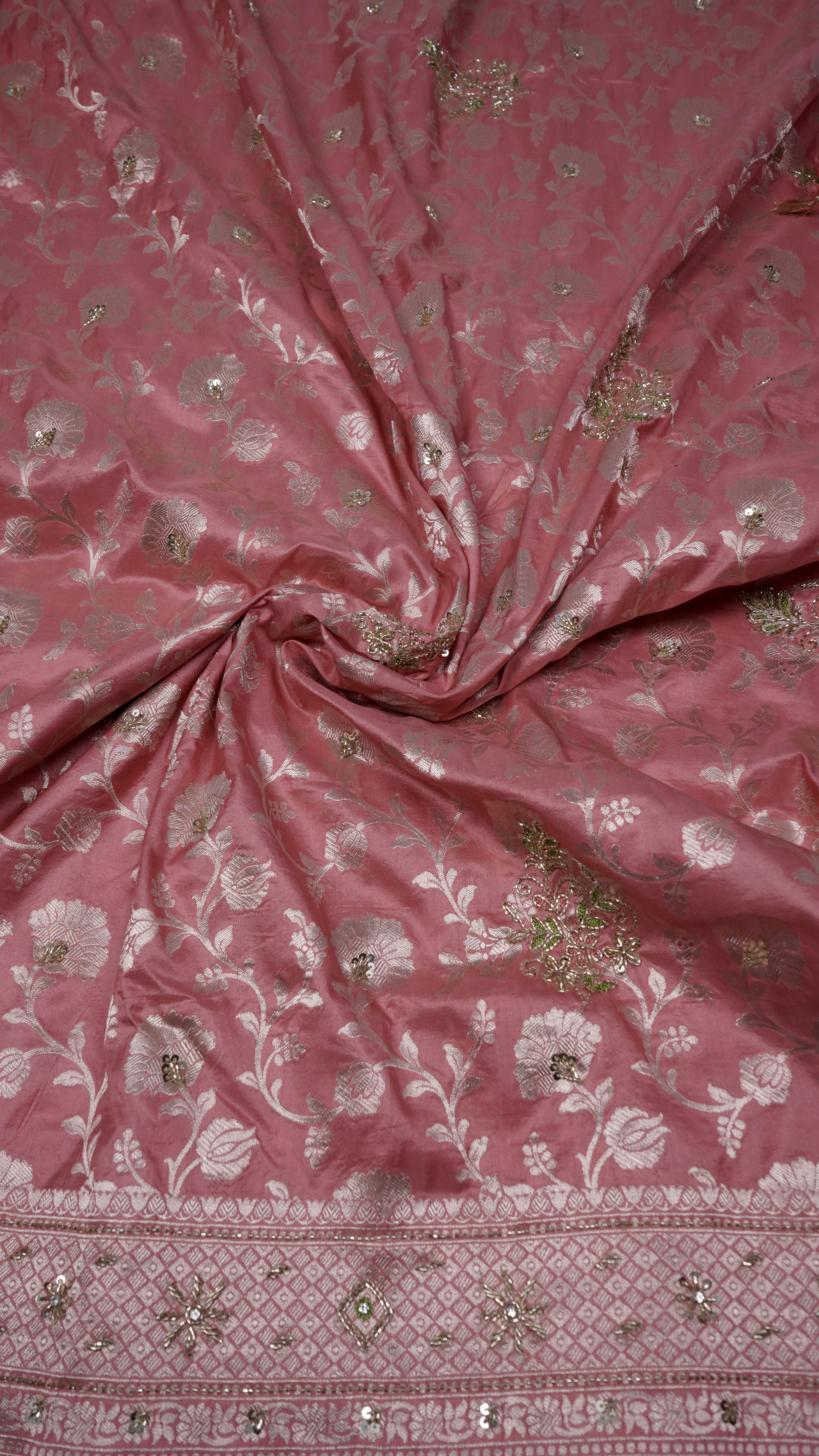 Pure Banarasi Handloom Katan Handwork Saree