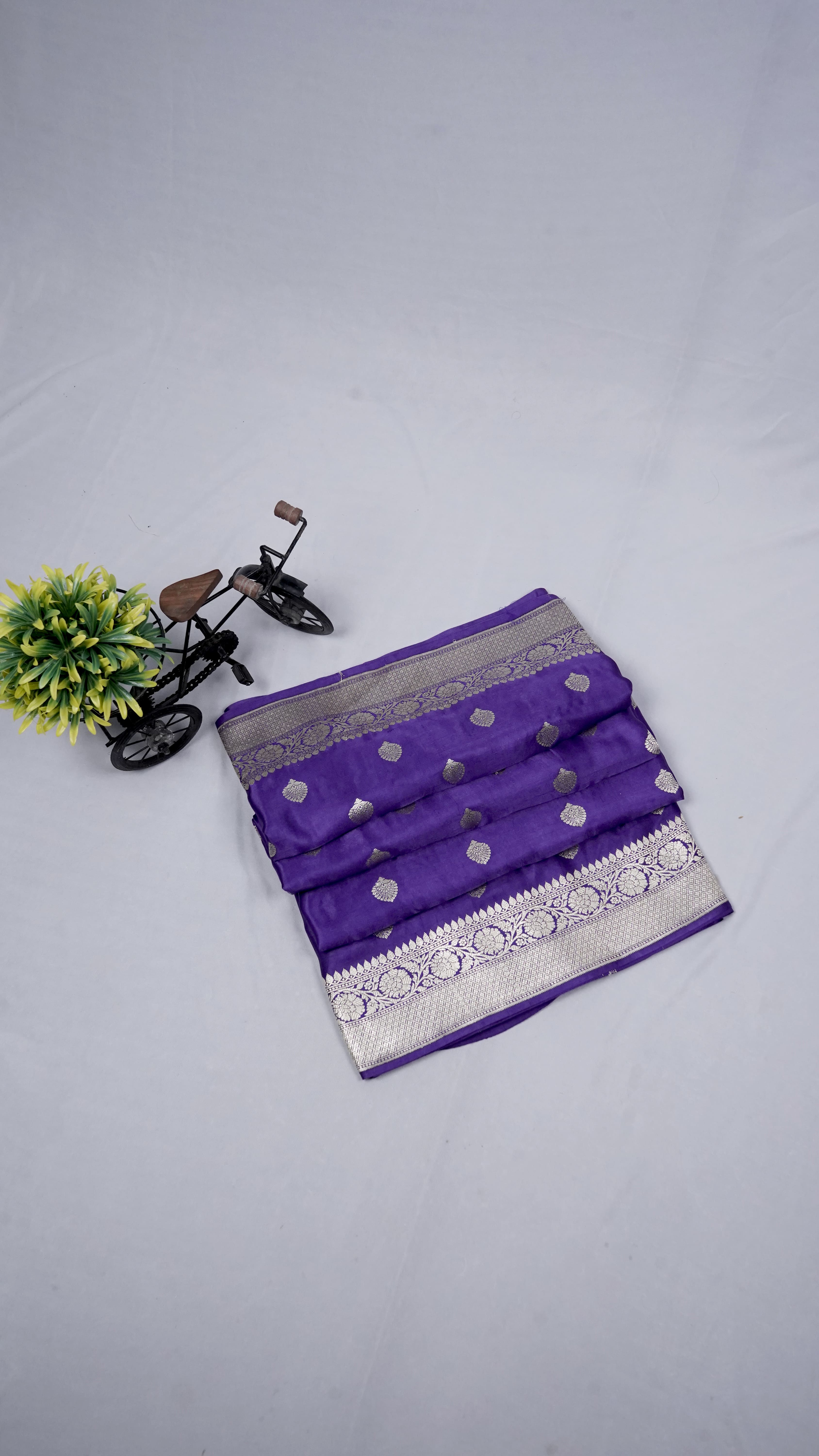 Pure Banarasi Handloom Katan Mashru Silk Saree