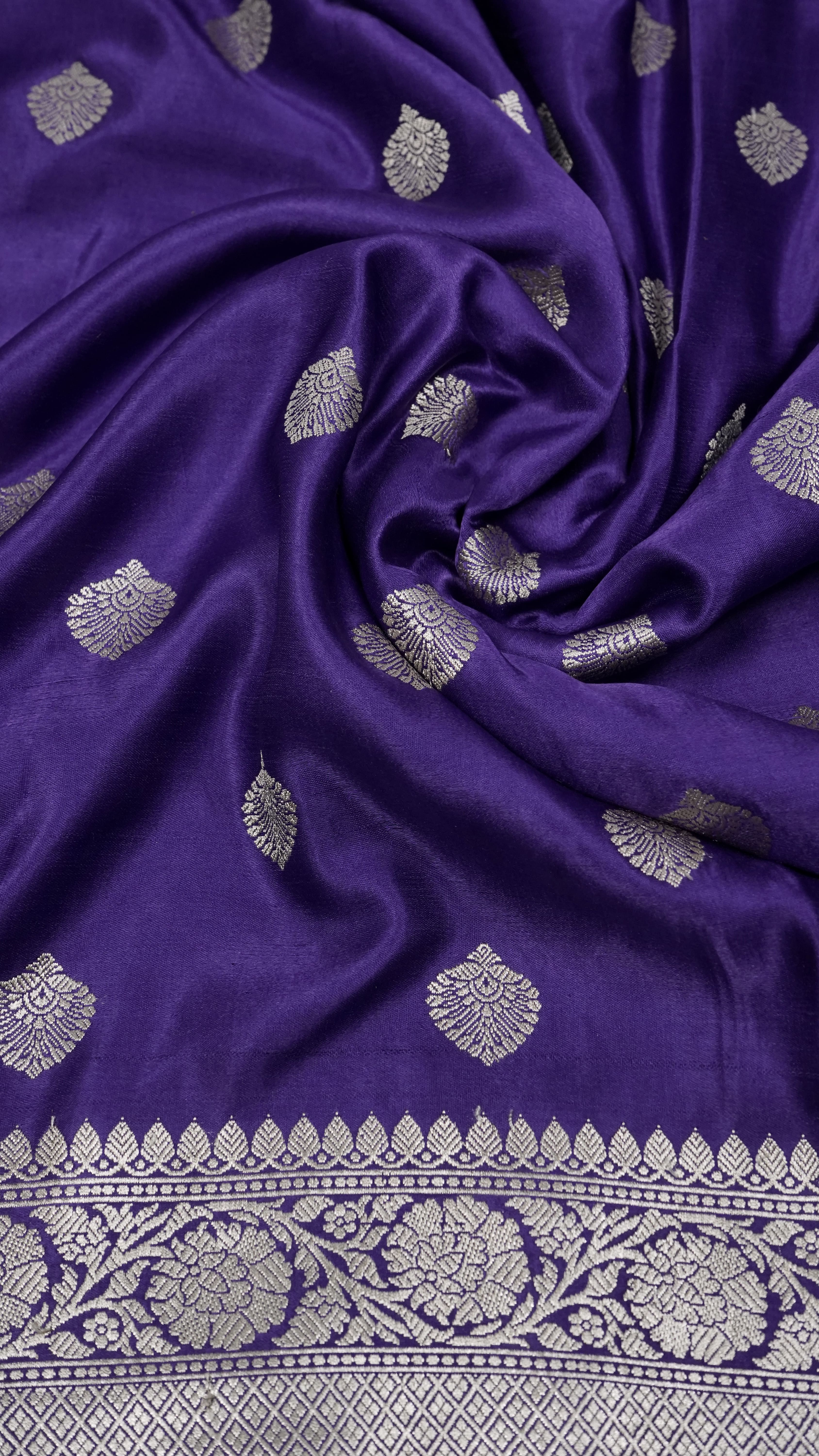 Pure Banarasi Handloom Katan Mashru Silk Saree