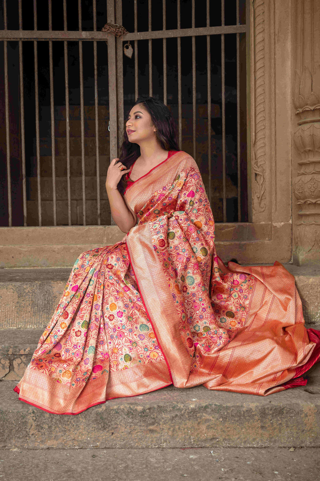 Pure Banarasi Katan King Khaab Saree