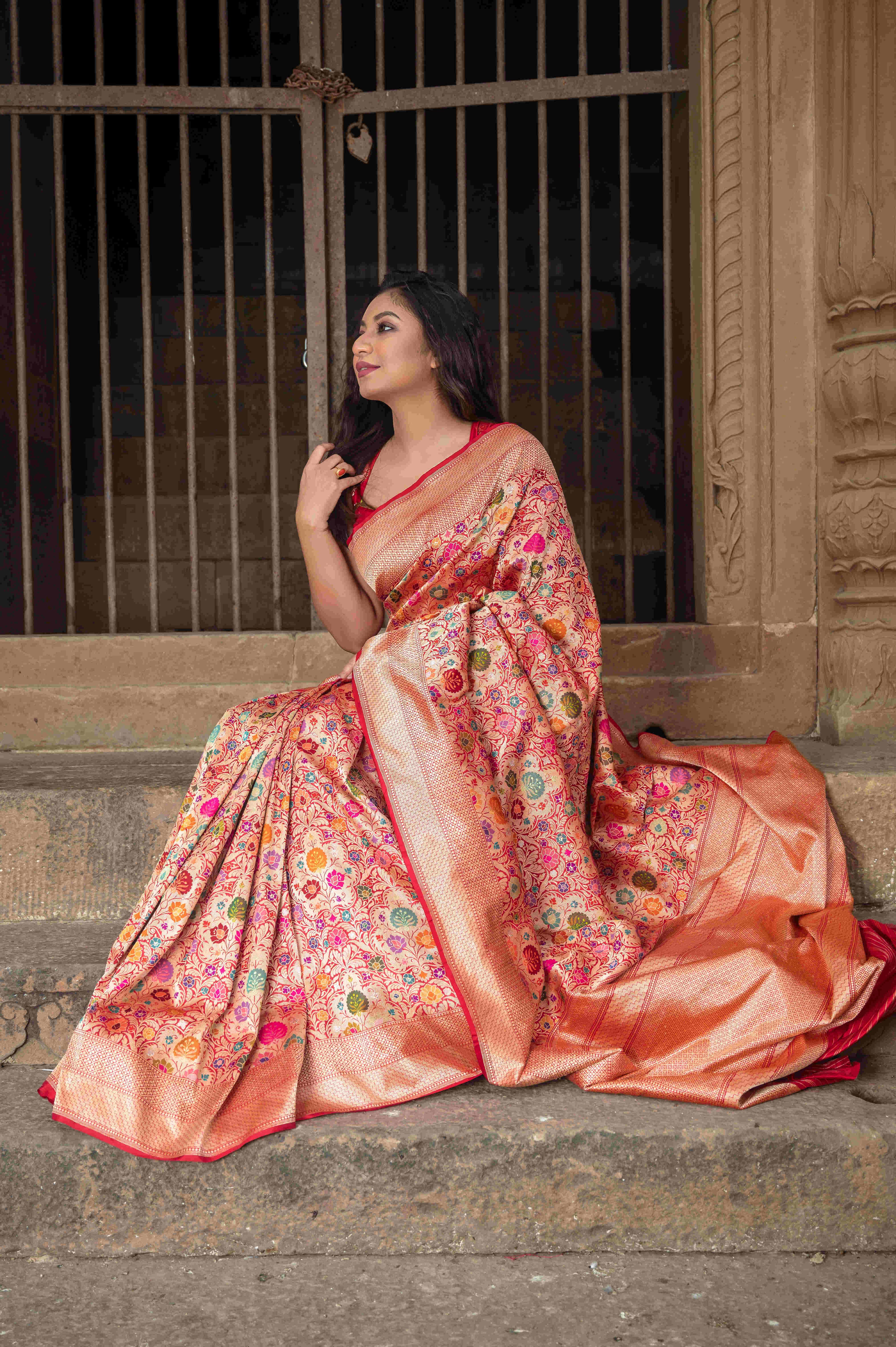 Pure Banarasi Katan King Khaab Saree