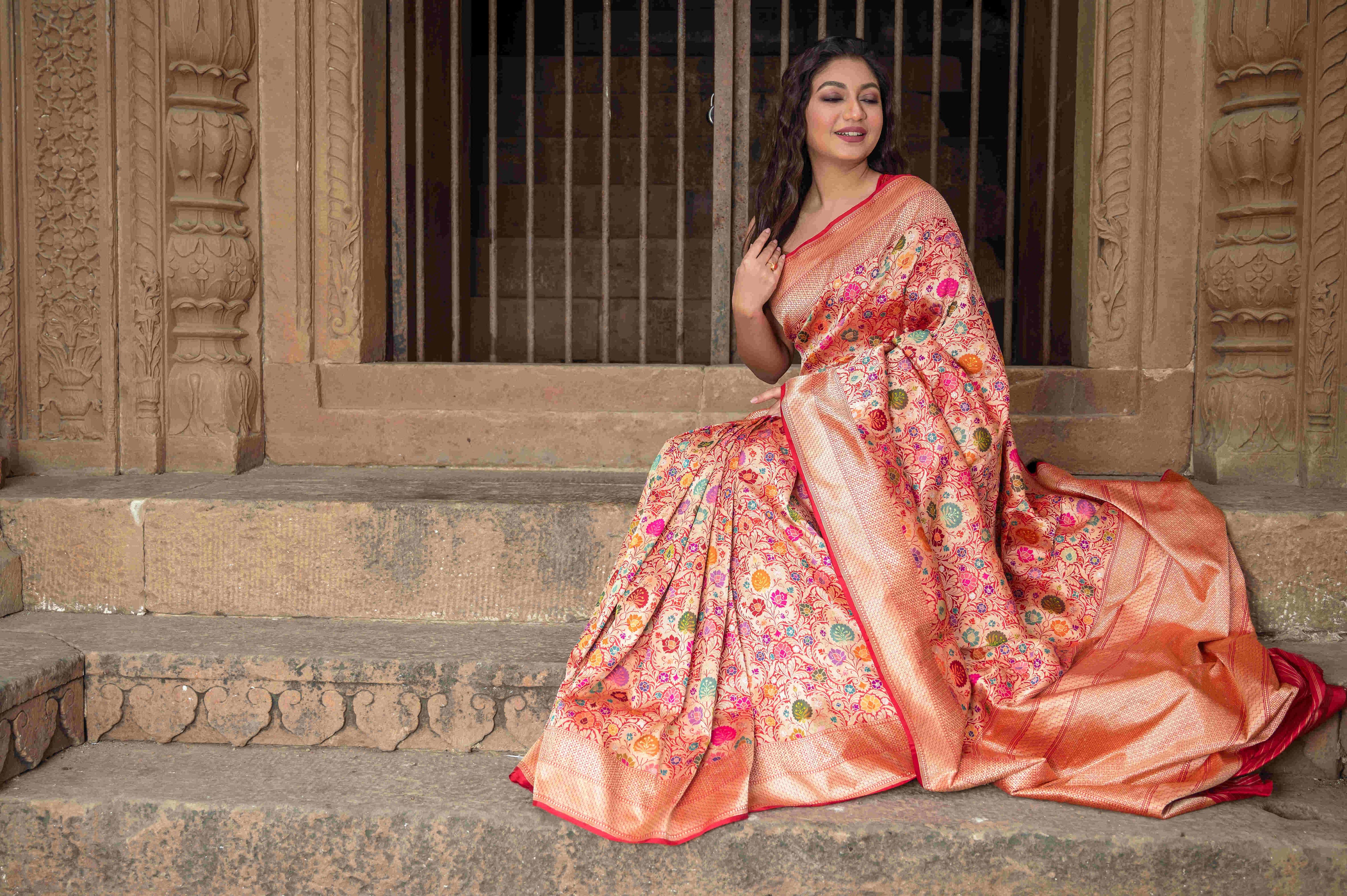 Pure Banarasi Katan King Khaab Saree