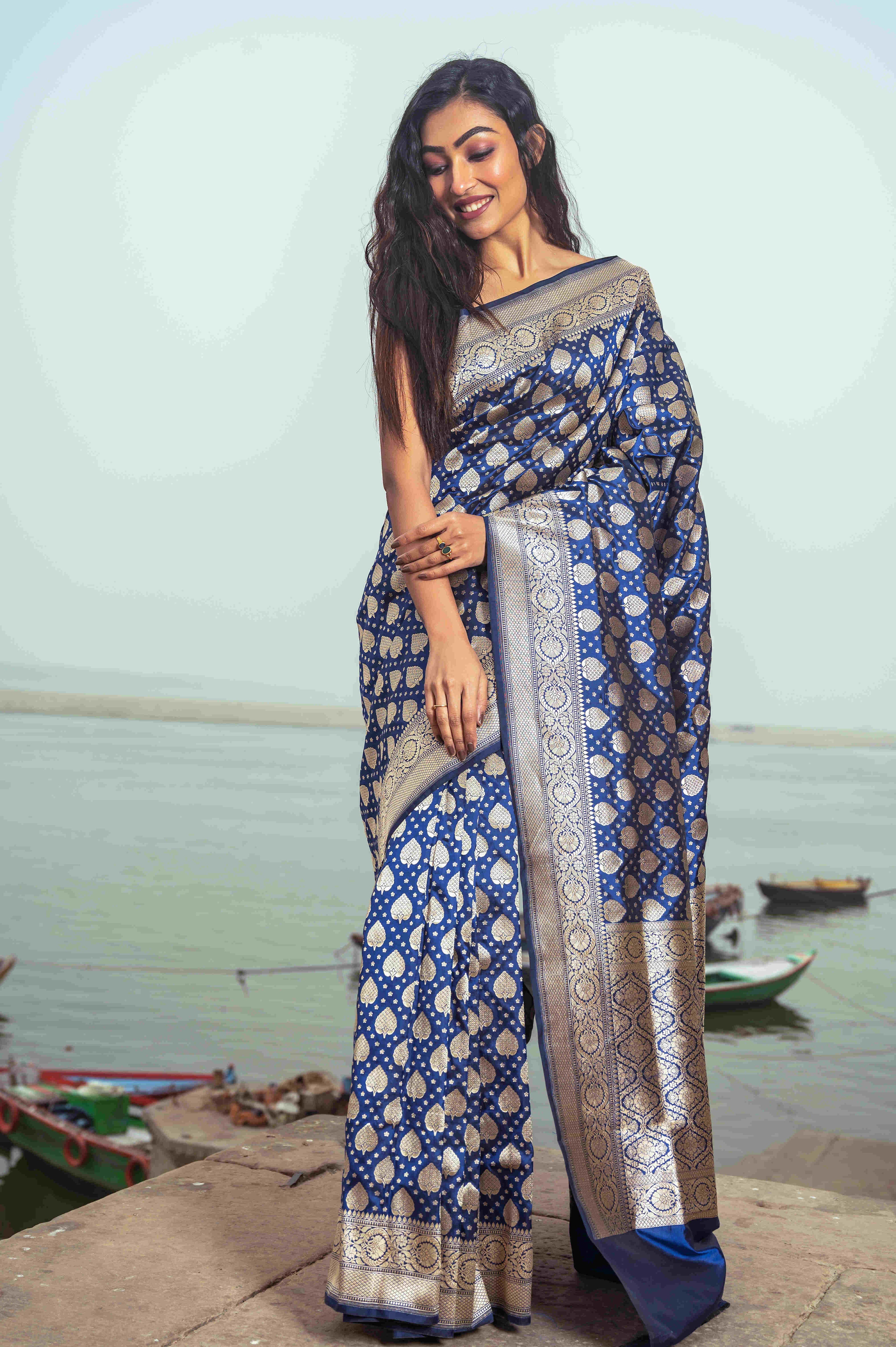 Pure Banrasi Jaal Work Patola Saree