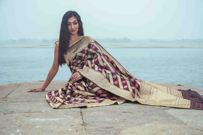 Pure Bnarasi Katan Aada Meena Jangla Saree
