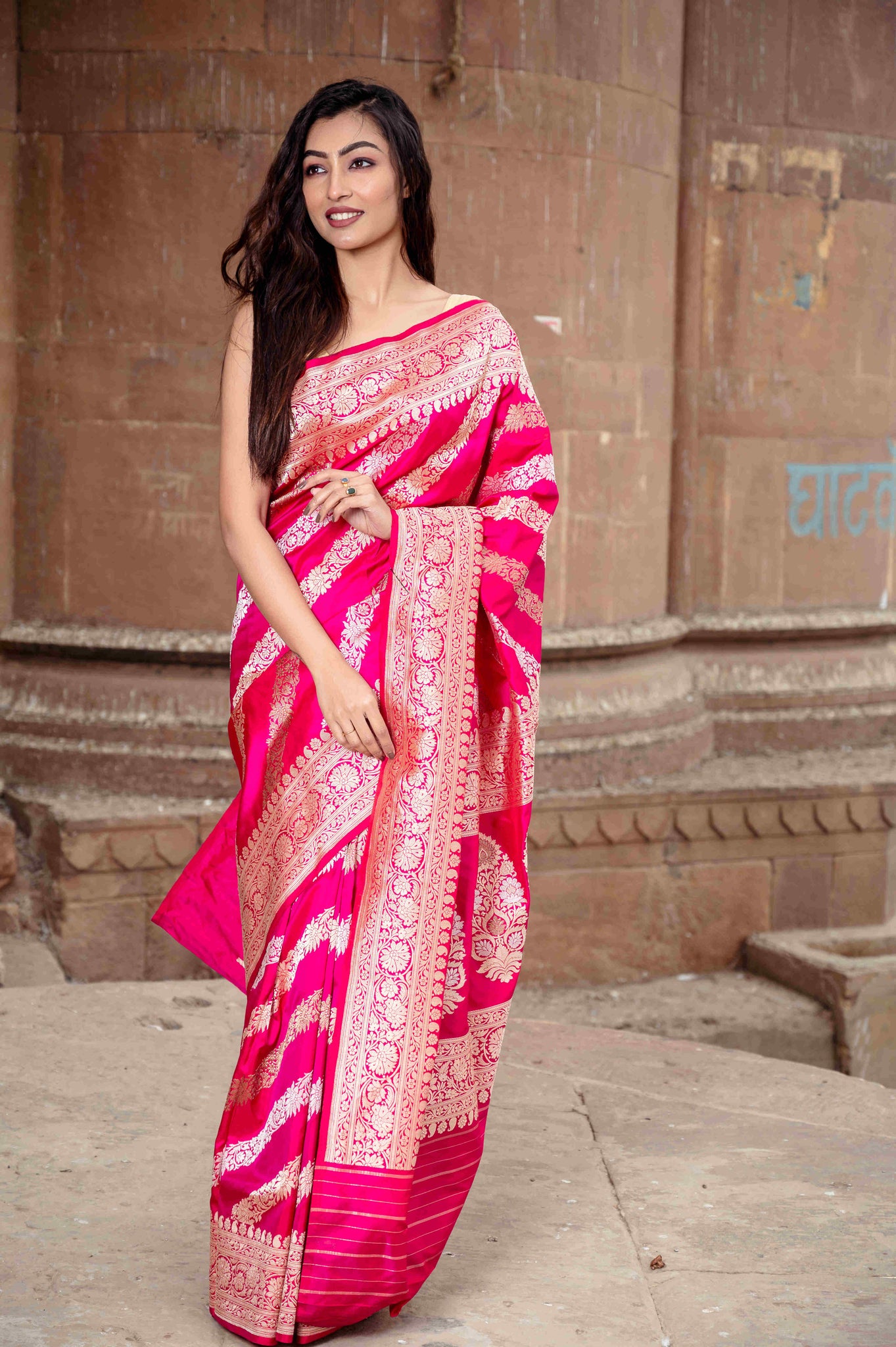 Katan Silk Handwoven Banarasi Kadwa Tilfi Jangla Saree – Khinkhwab