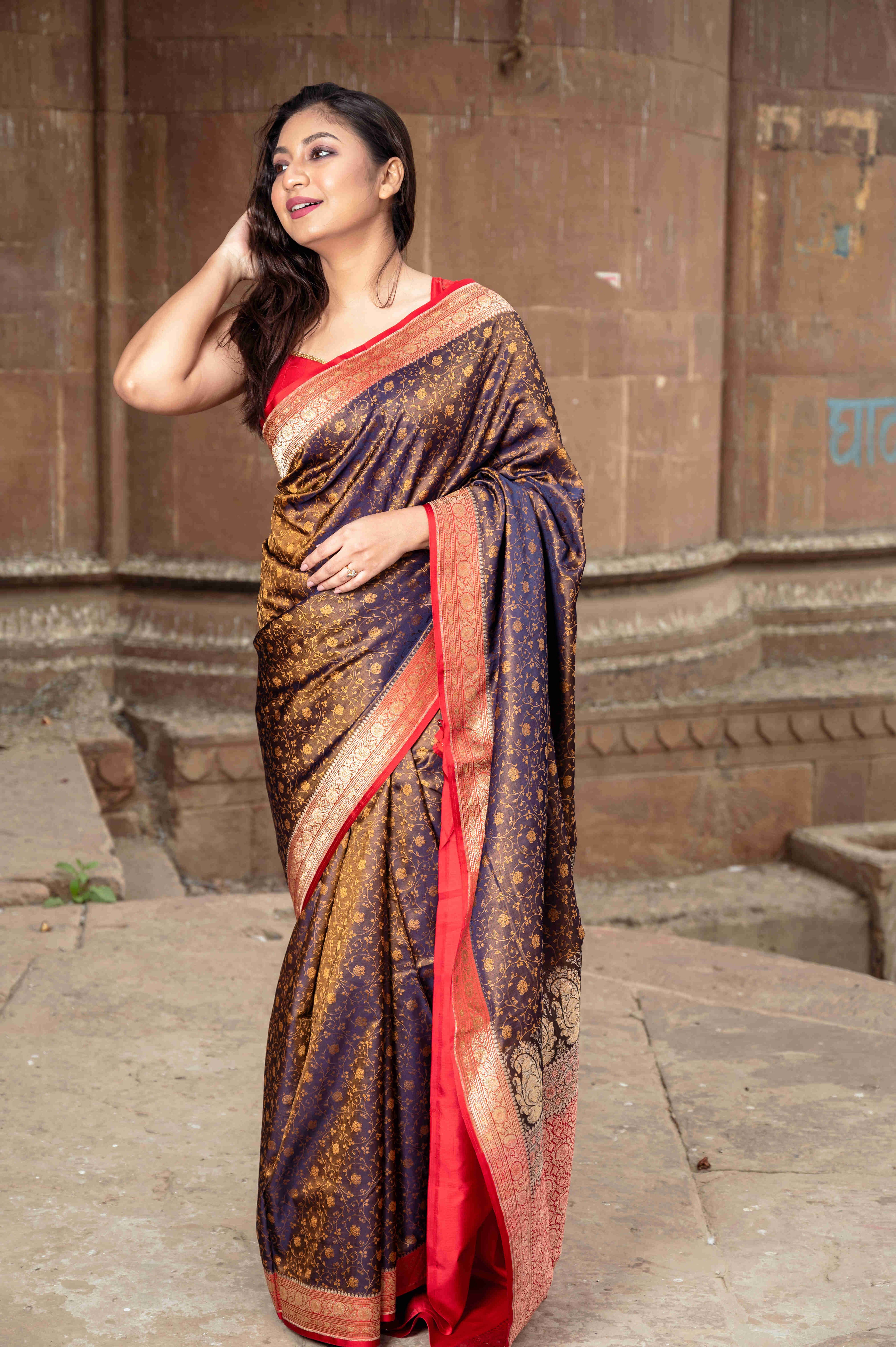 Pure Banarasi Katan Tanchuai Saree