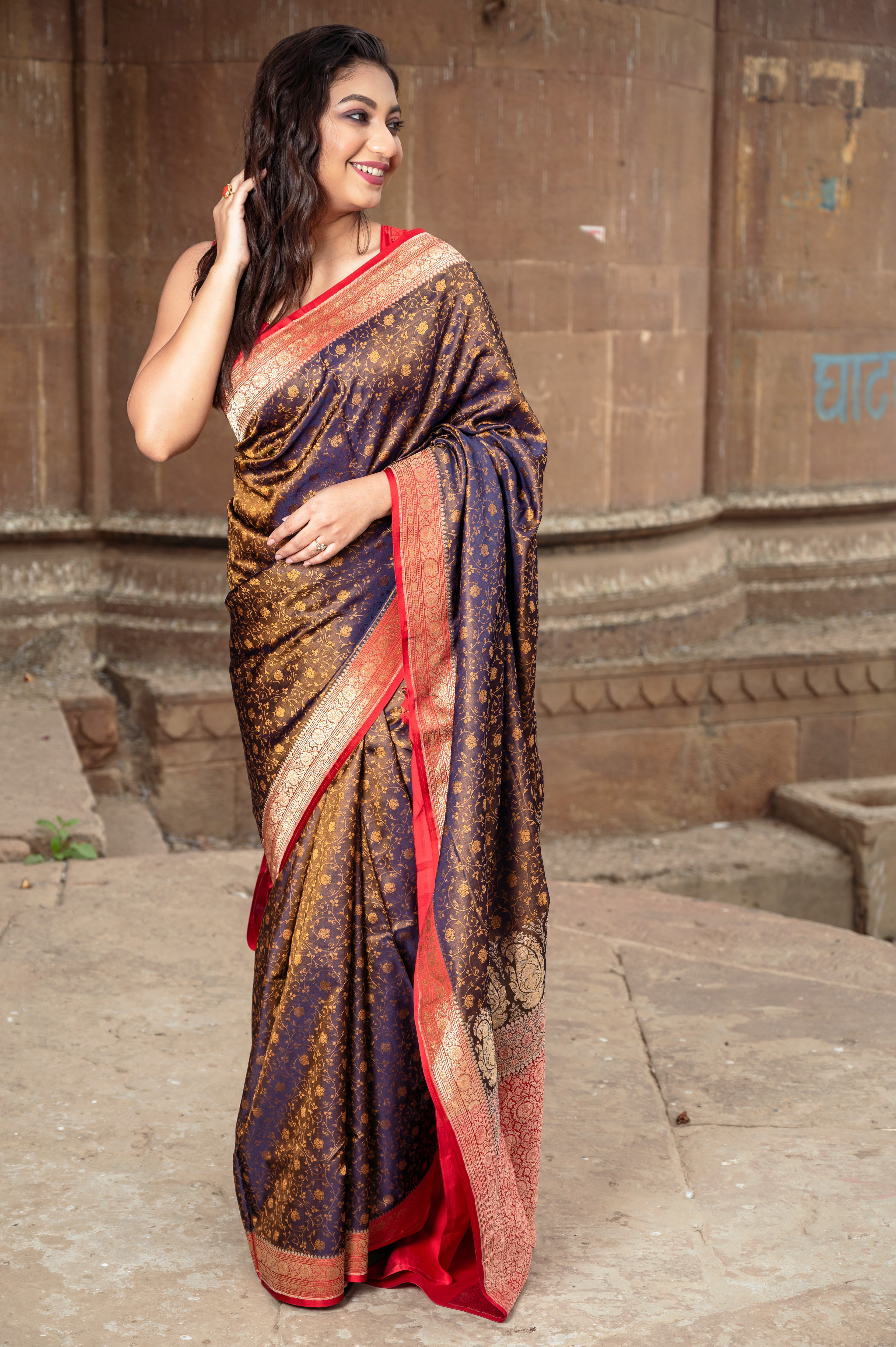 Pure Banarasi Katan Tanchuai Saree