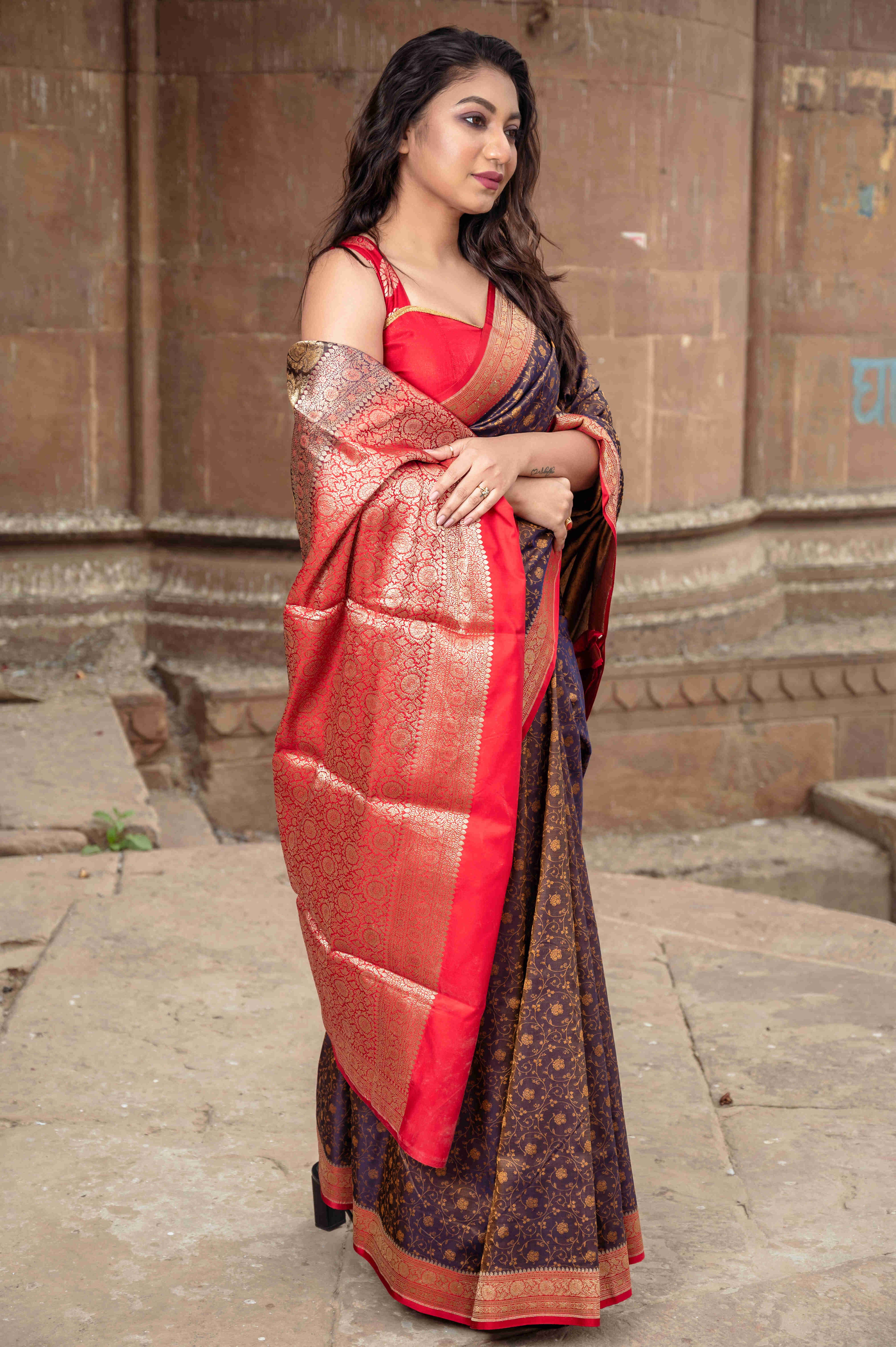 Pure Banarasi Katan Tanchuai Saree