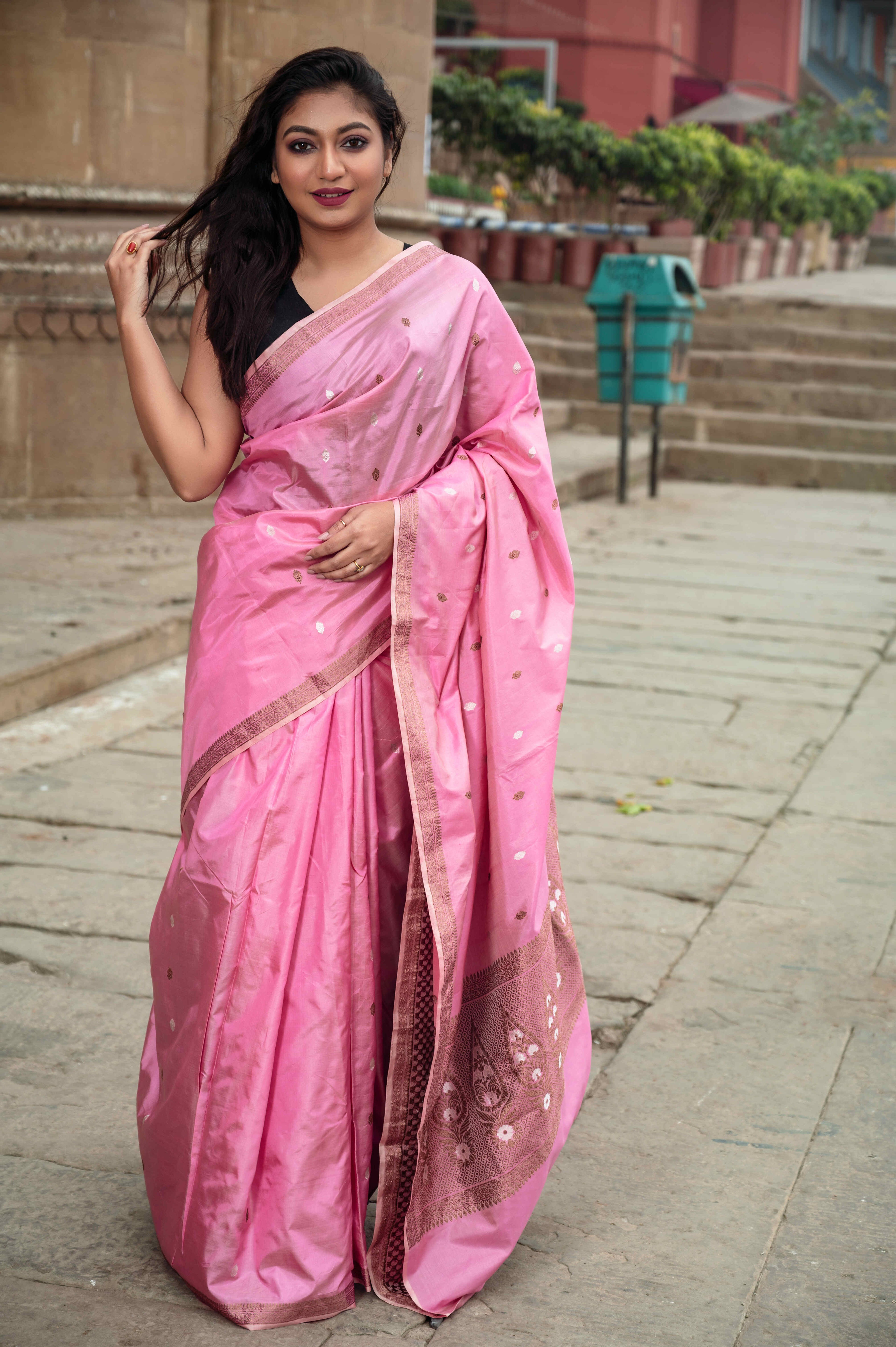 Pure Banarasi Katan Booti Saree
