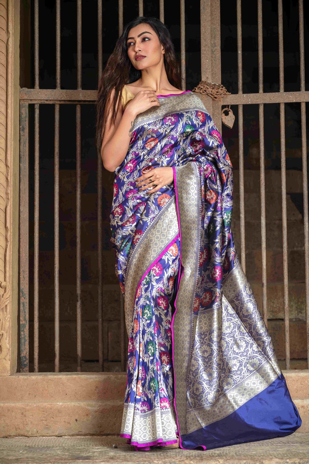 Pure Banarasi Katan Jamdaani Saree