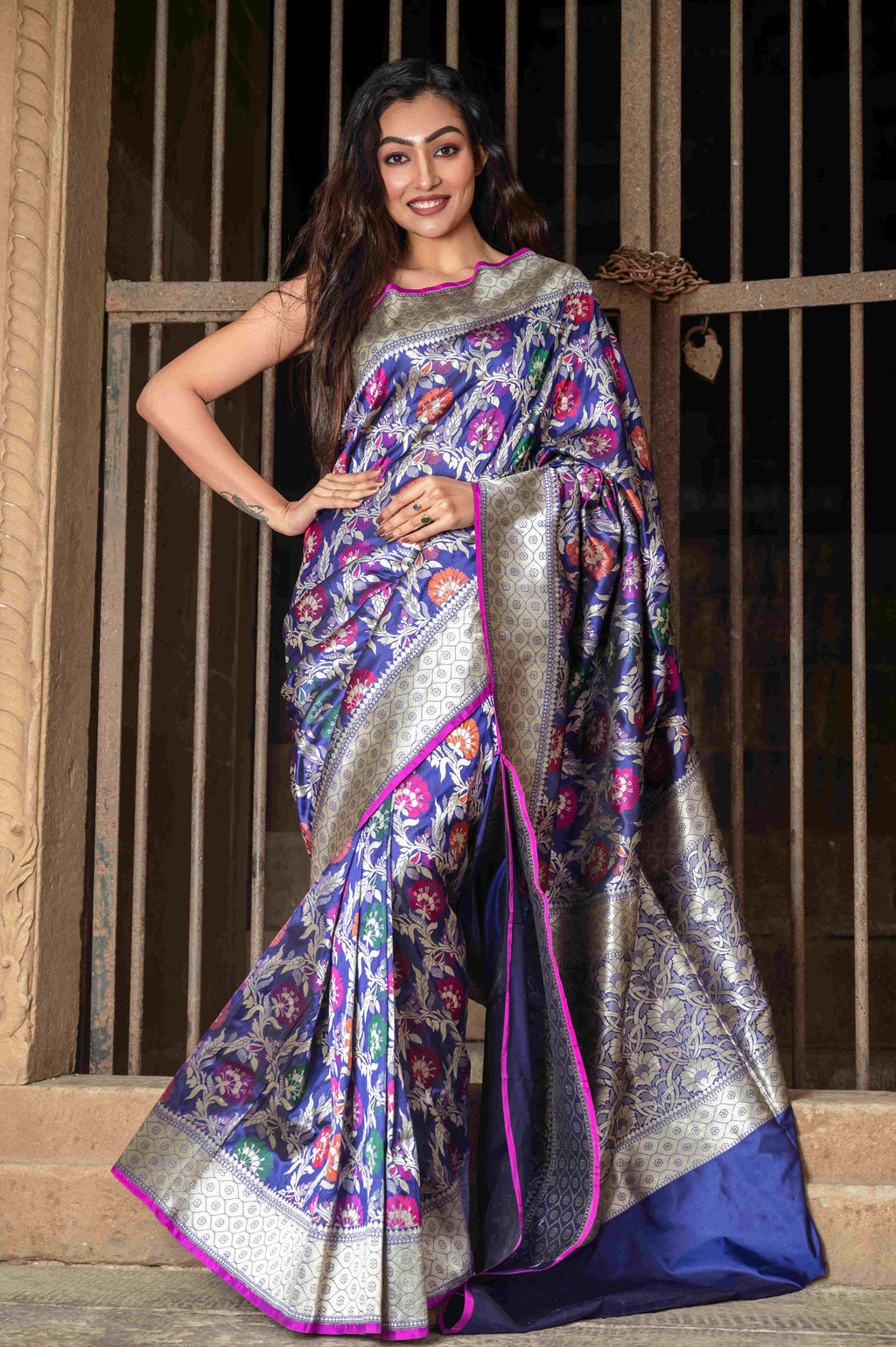 Pure Banarasi Katan Jamdaani Saree