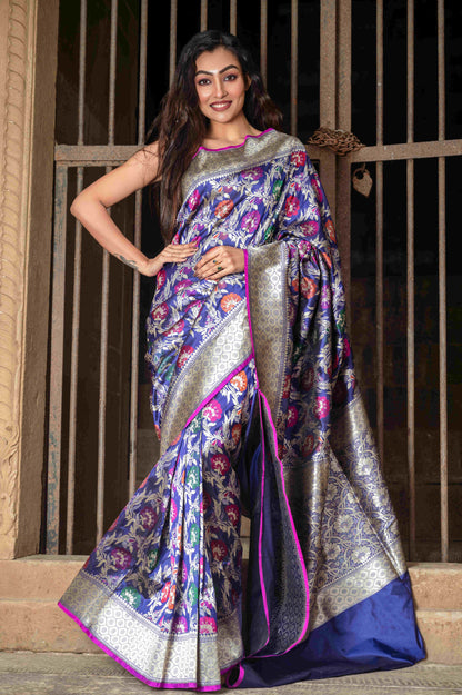 Pure Banarasi Katan Jamdaani Saree