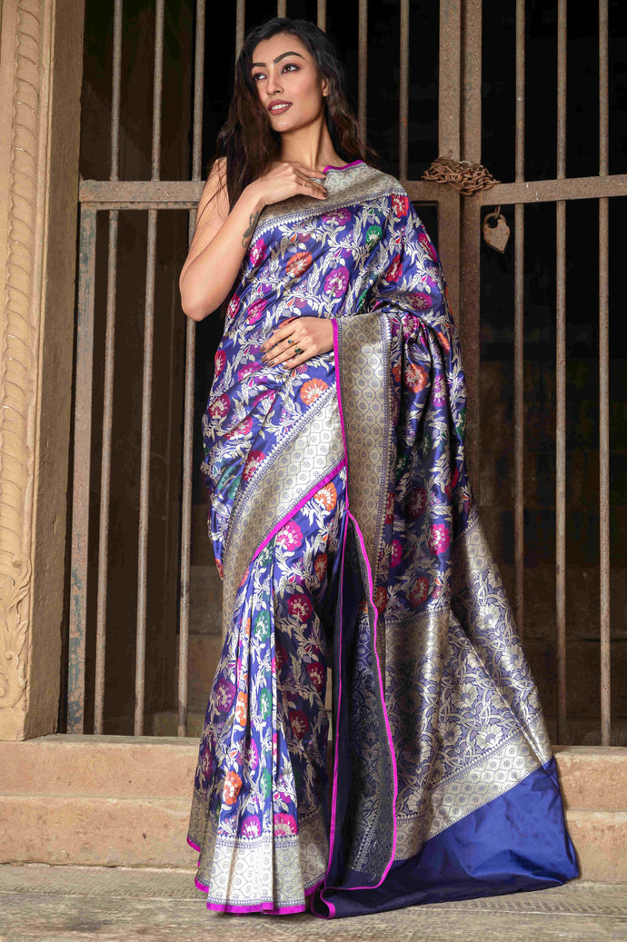 Pure Banarasi Katan Jamdaani Saree