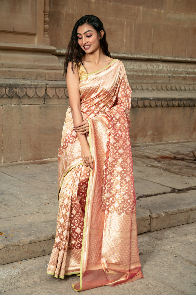 Pure Katan Neelambari Banarasi Saree