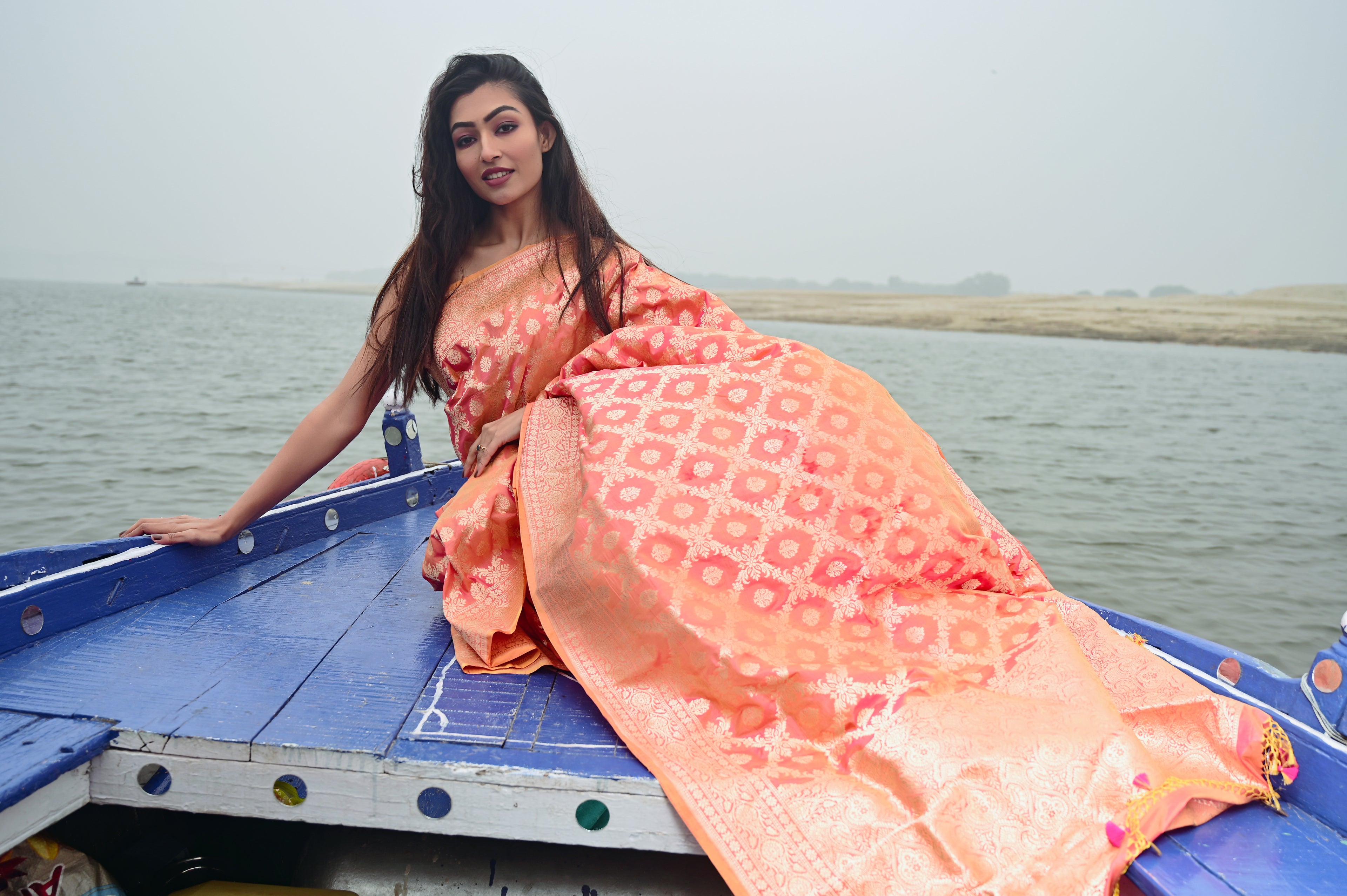 Pure Katan Banarasi  Jaal Work Patola Saree