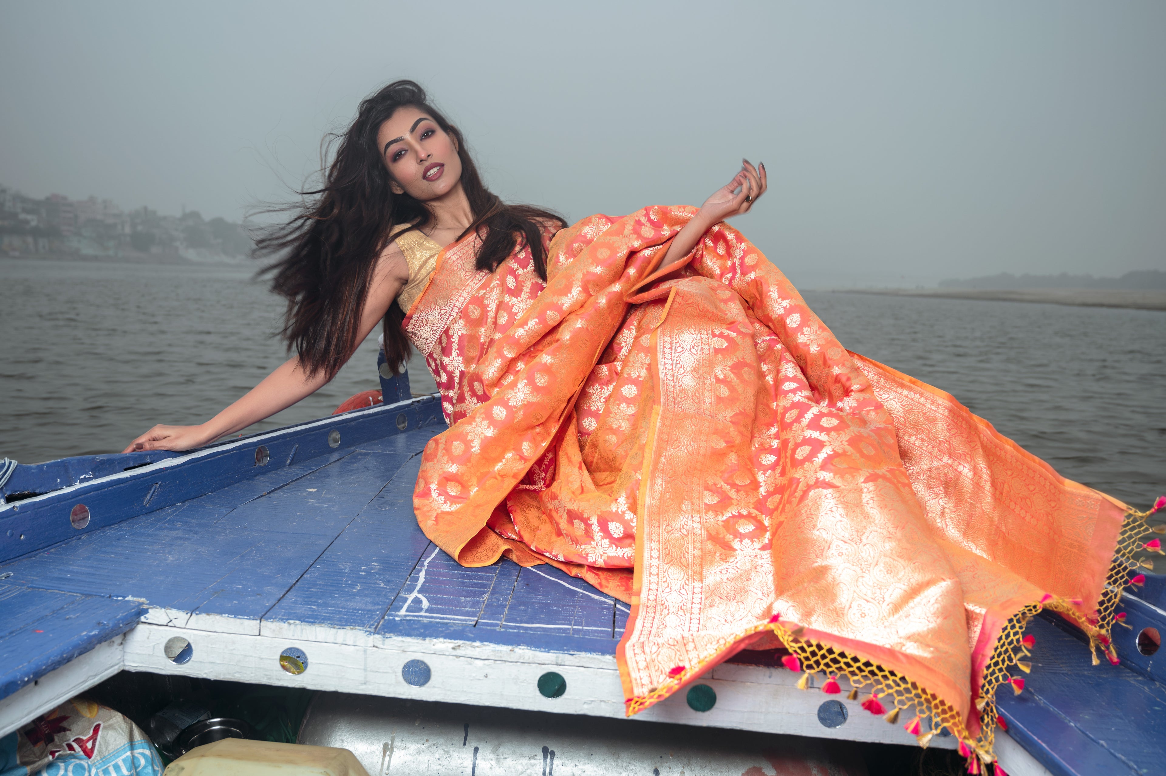 Pure Katan Banarasi  Jaal Work Patola Saree