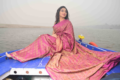 Pure Banarasi Katan Jamawaar Saree