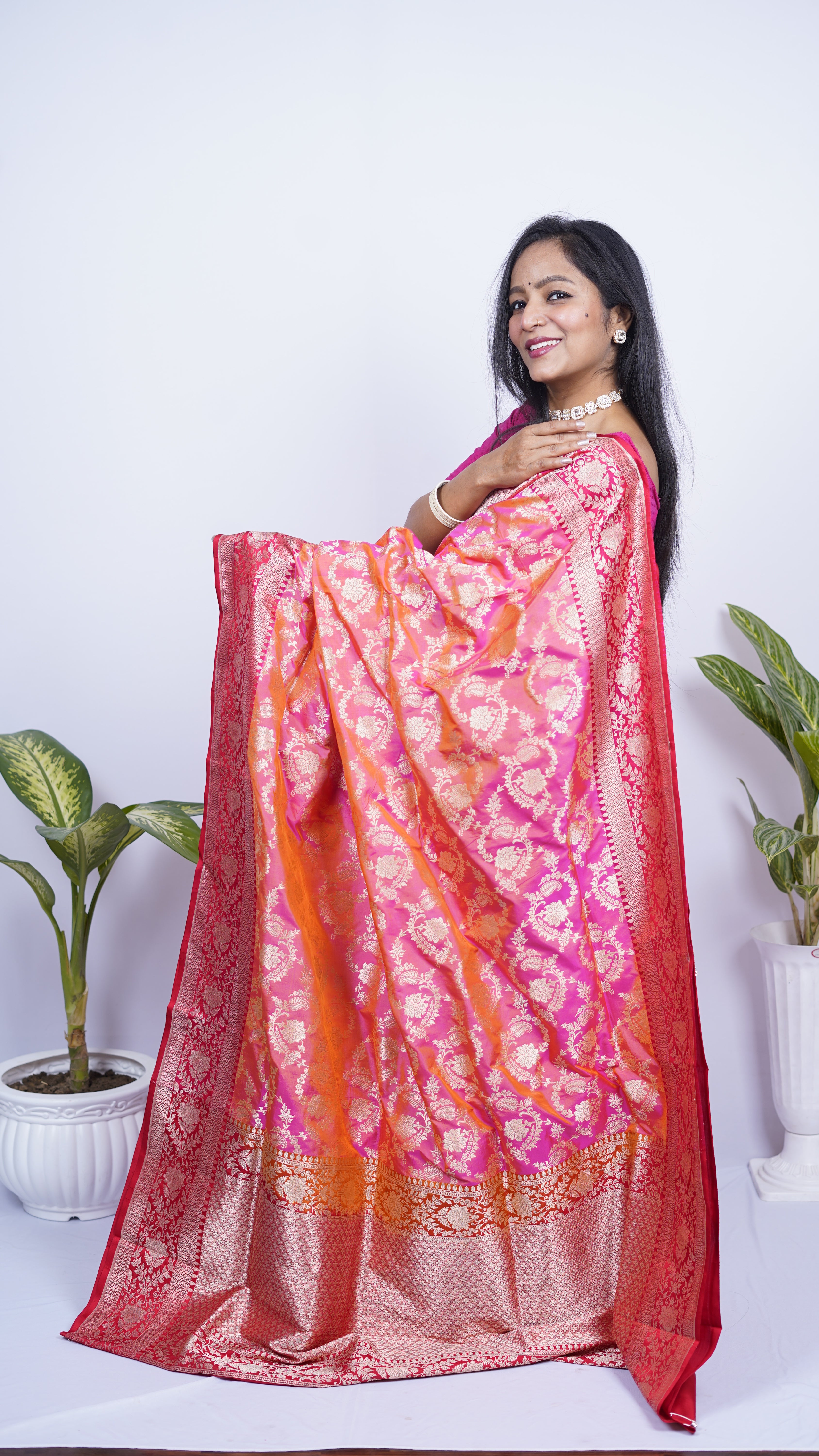 Pure Banarasi Handloom Katan Patola Saree