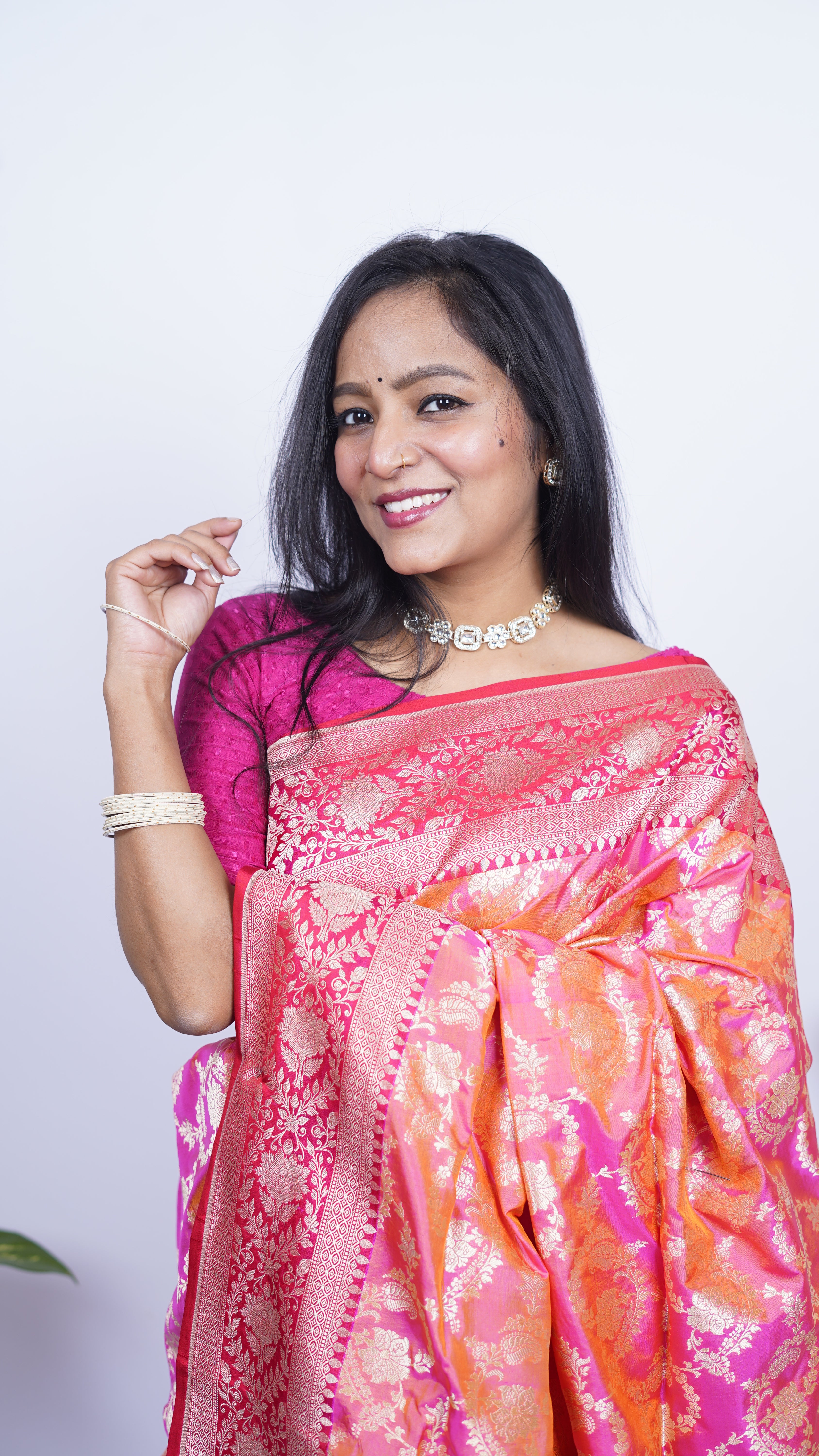Pure Banarasi Handloom Katan Patola Saree