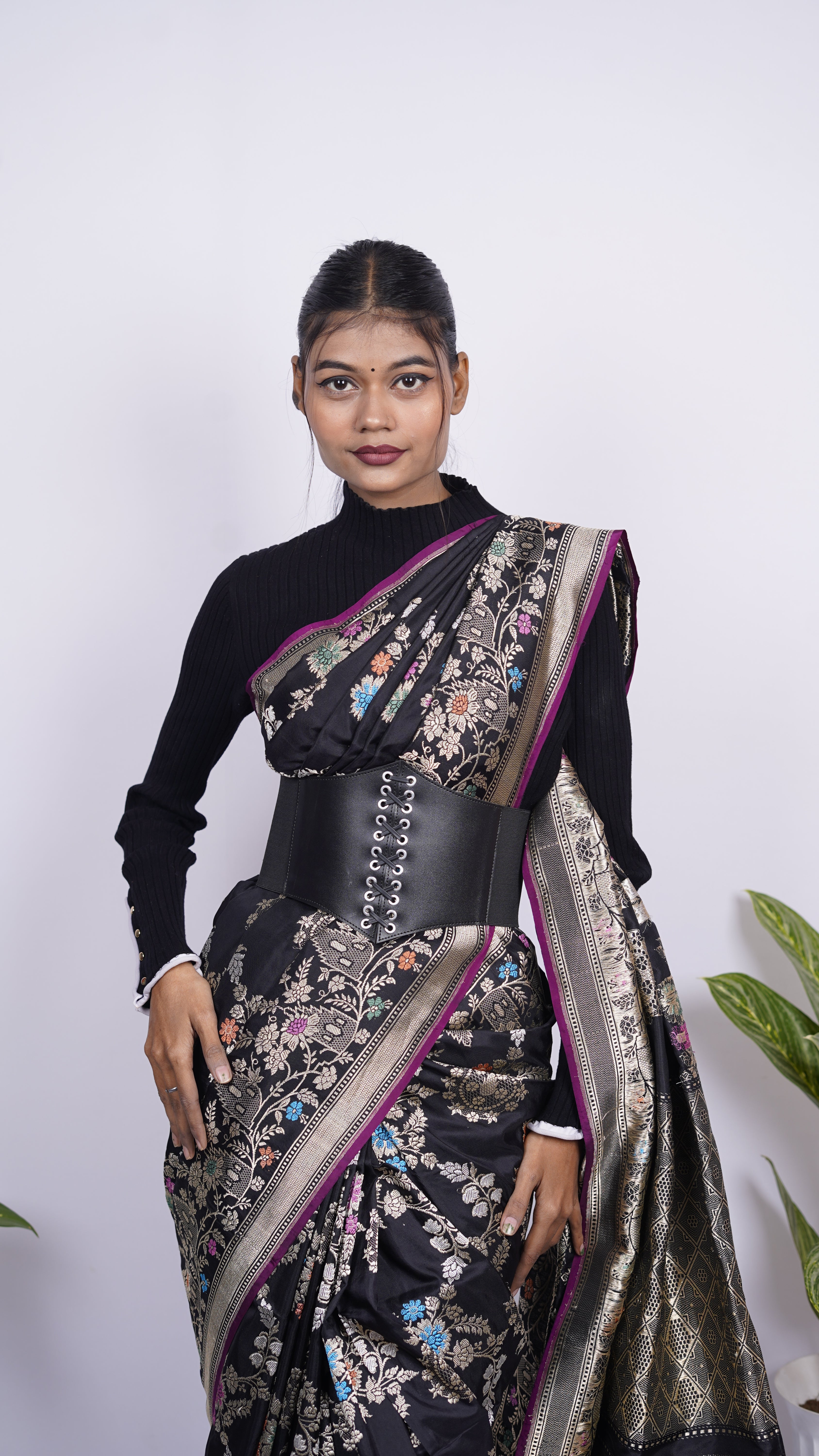 Pure Banarasi Handloom Katan by Katan Kadhwa Tilfi Designer Jangla Saree