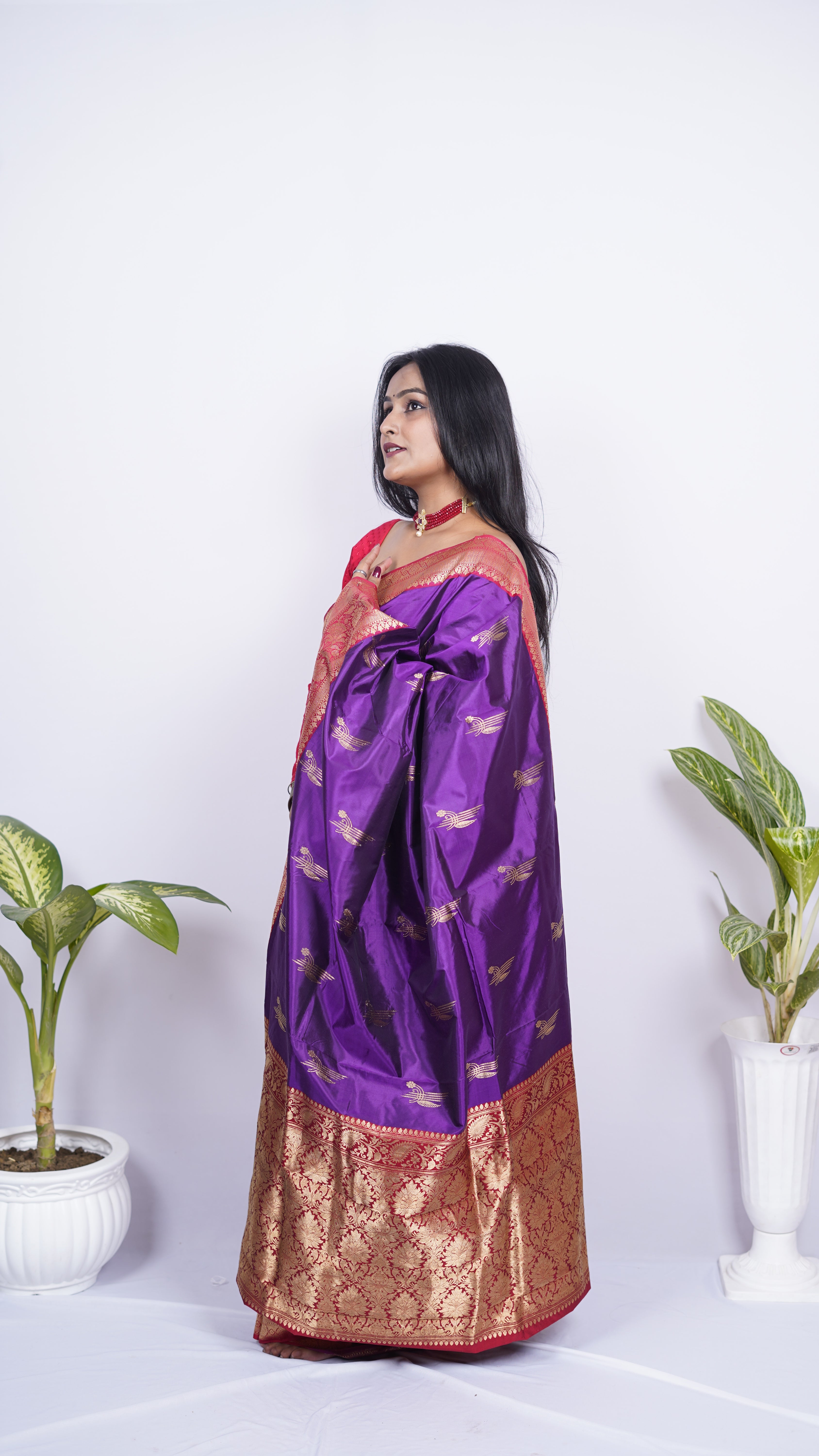 Pure Banarasi Handloom Katan Boota Saree