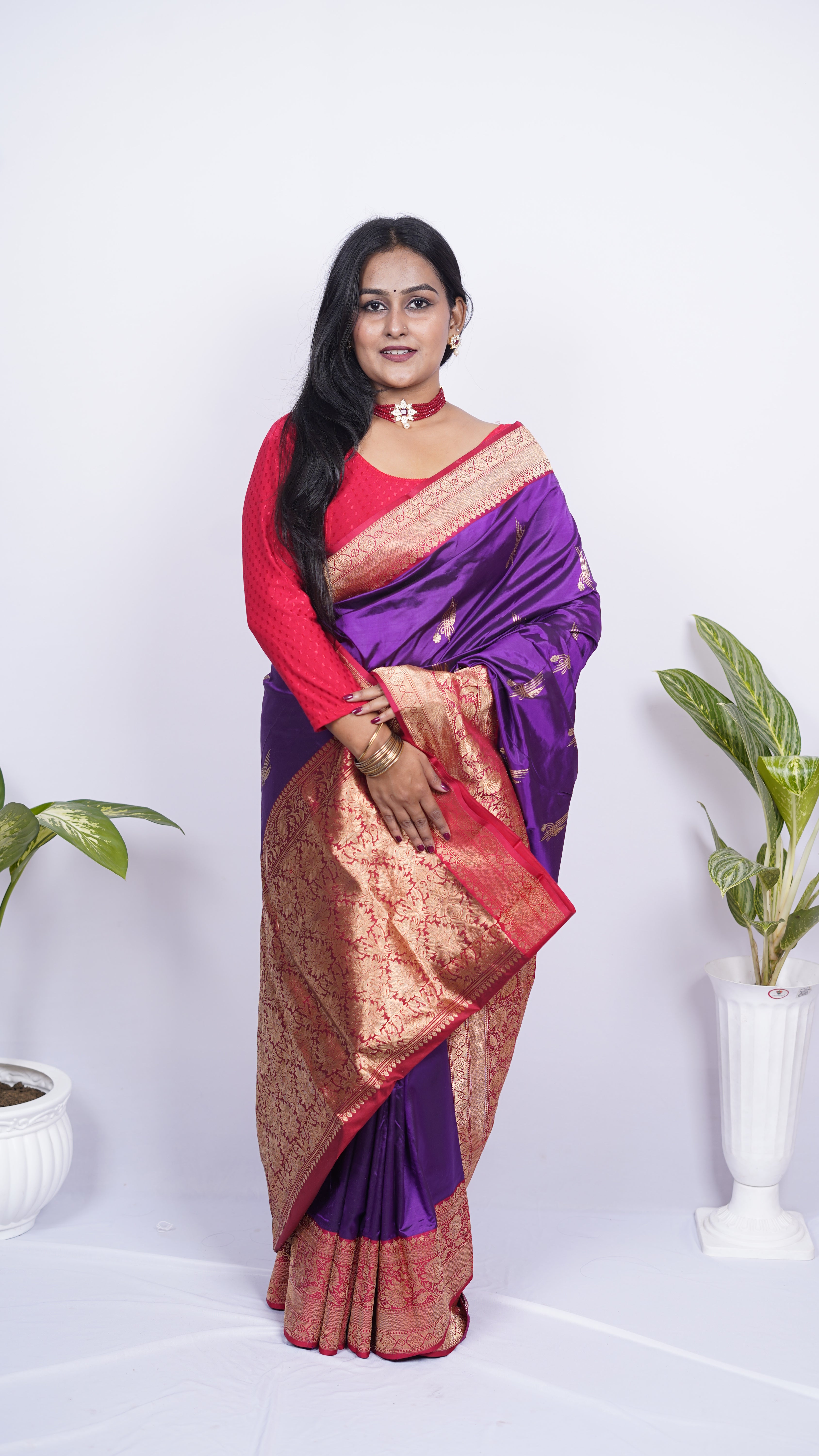 Pure Banarasi Handloom Katan Boota Saree