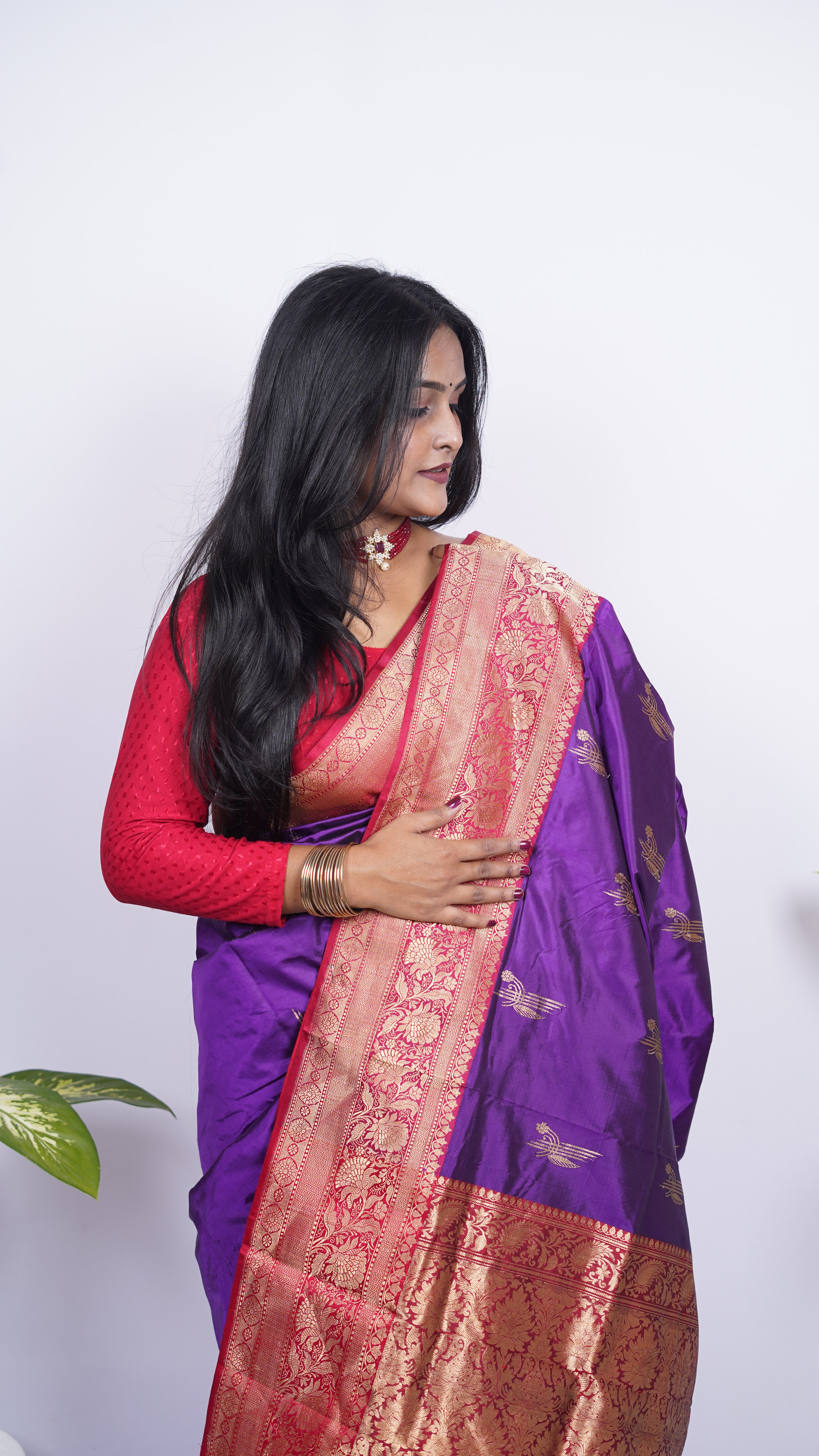 Pure Banarasi Handloom Katan Boota Saree