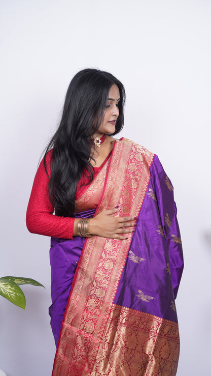 Pure Banarasi Handloom Katan Boota Saree