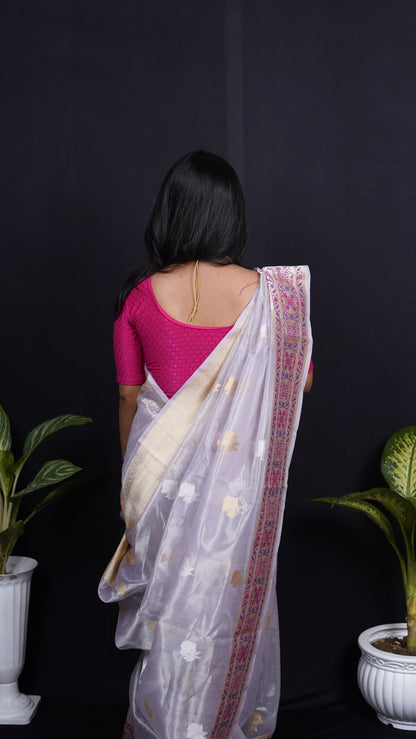 Pure Banarasi Handloom Kadhuwa Tissue Paithani Saree