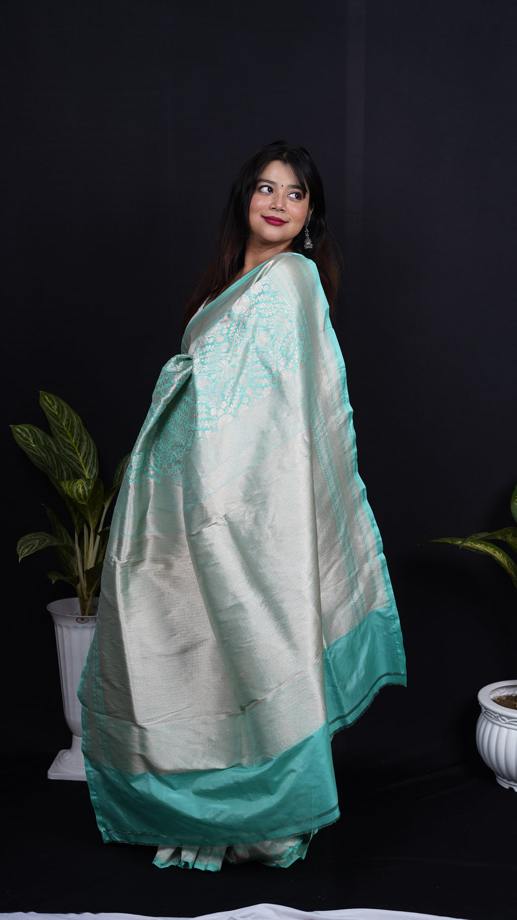 Pure Banarasi Handloom Katan Brocade Saree